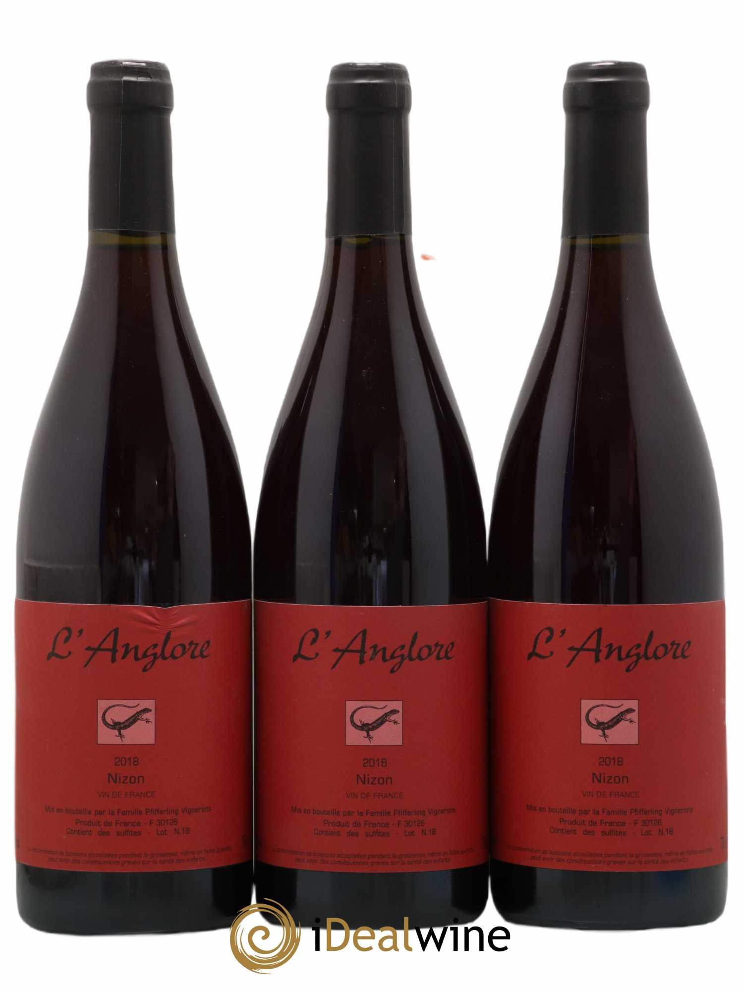 Vin de France Nizon L'Anglore 2018 - Lot de 3 bouteilles - 0