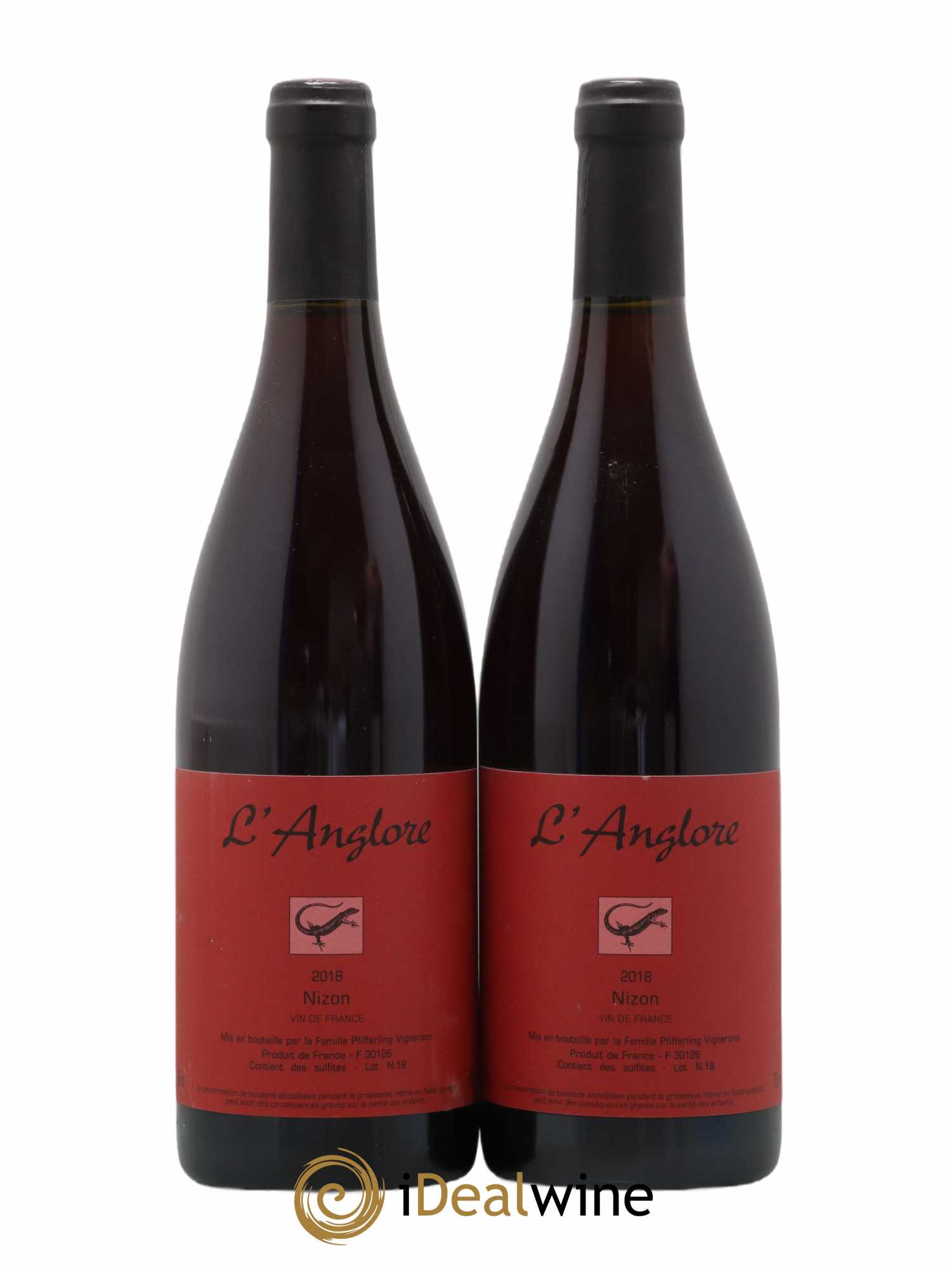 Vin de France Nizon L'Anglore 2018 - Lot de 2 bouteilles - 0