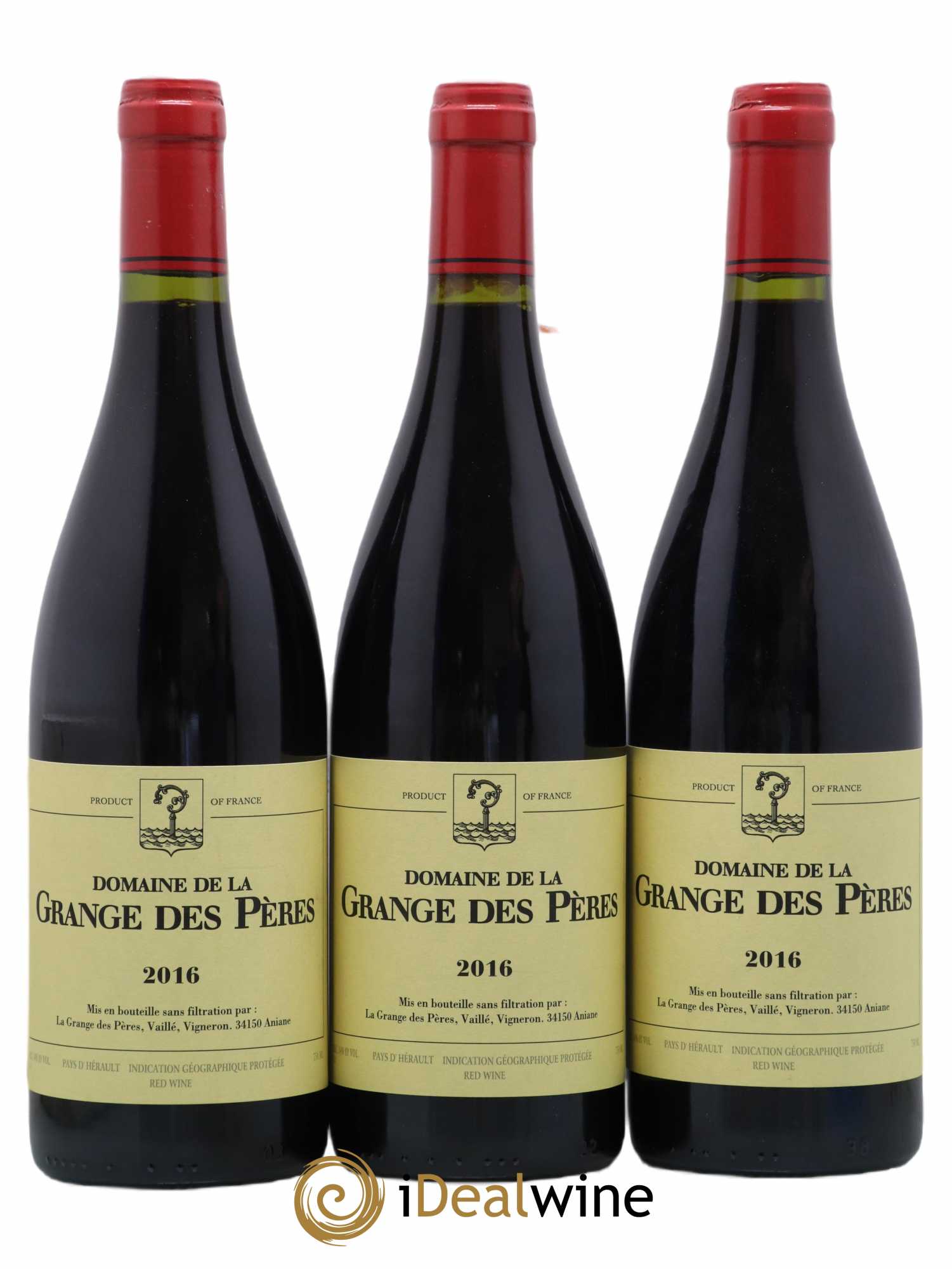 Pays d'Hérault Grange des Pères Laurent Vaillé 2016 - Lot de 3 bouteilles - 0