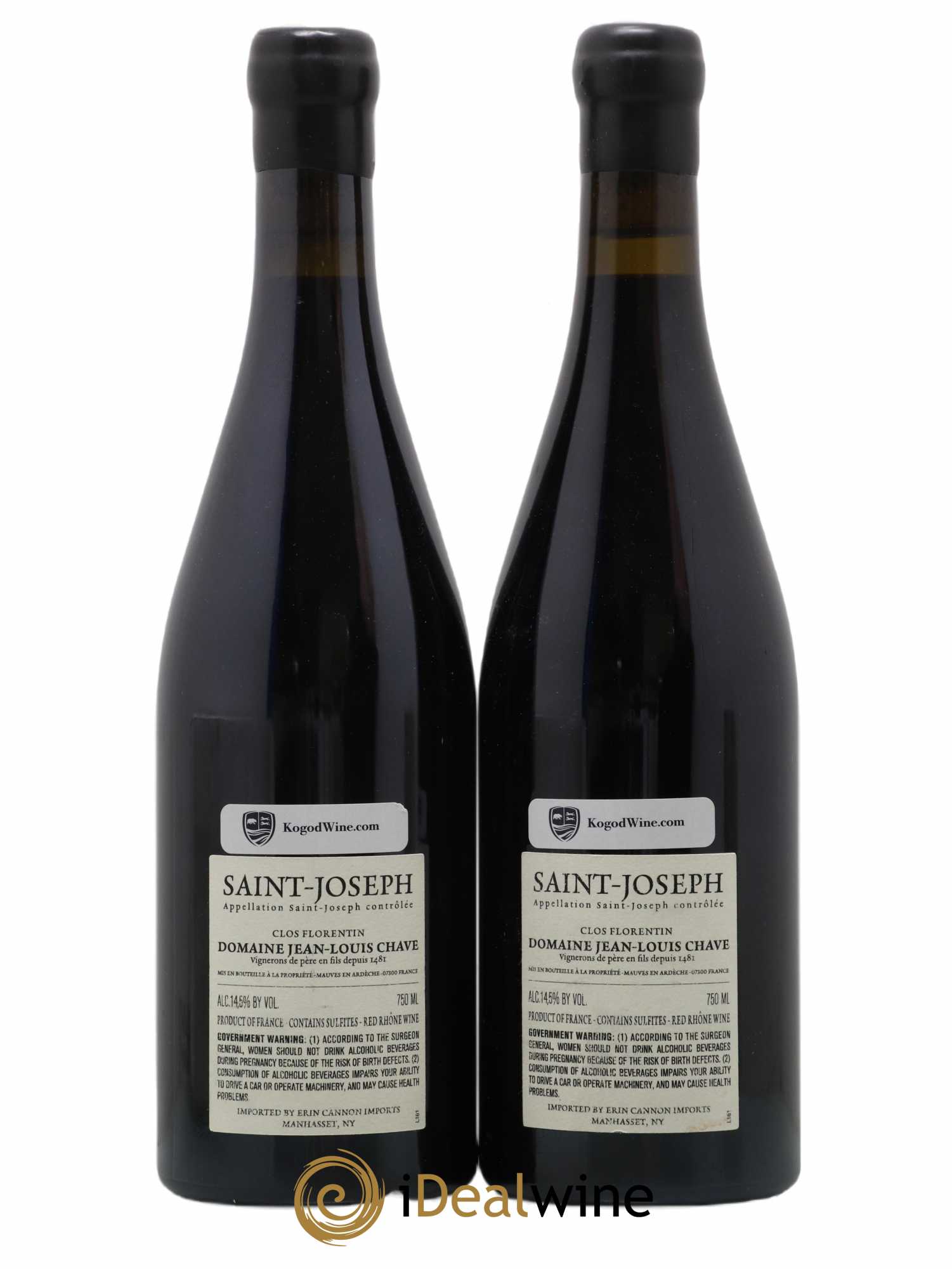 Saint-Joseph Clos Florentin Jean-Louis Chave 2018 - Lot de 2 bouteilles - 1