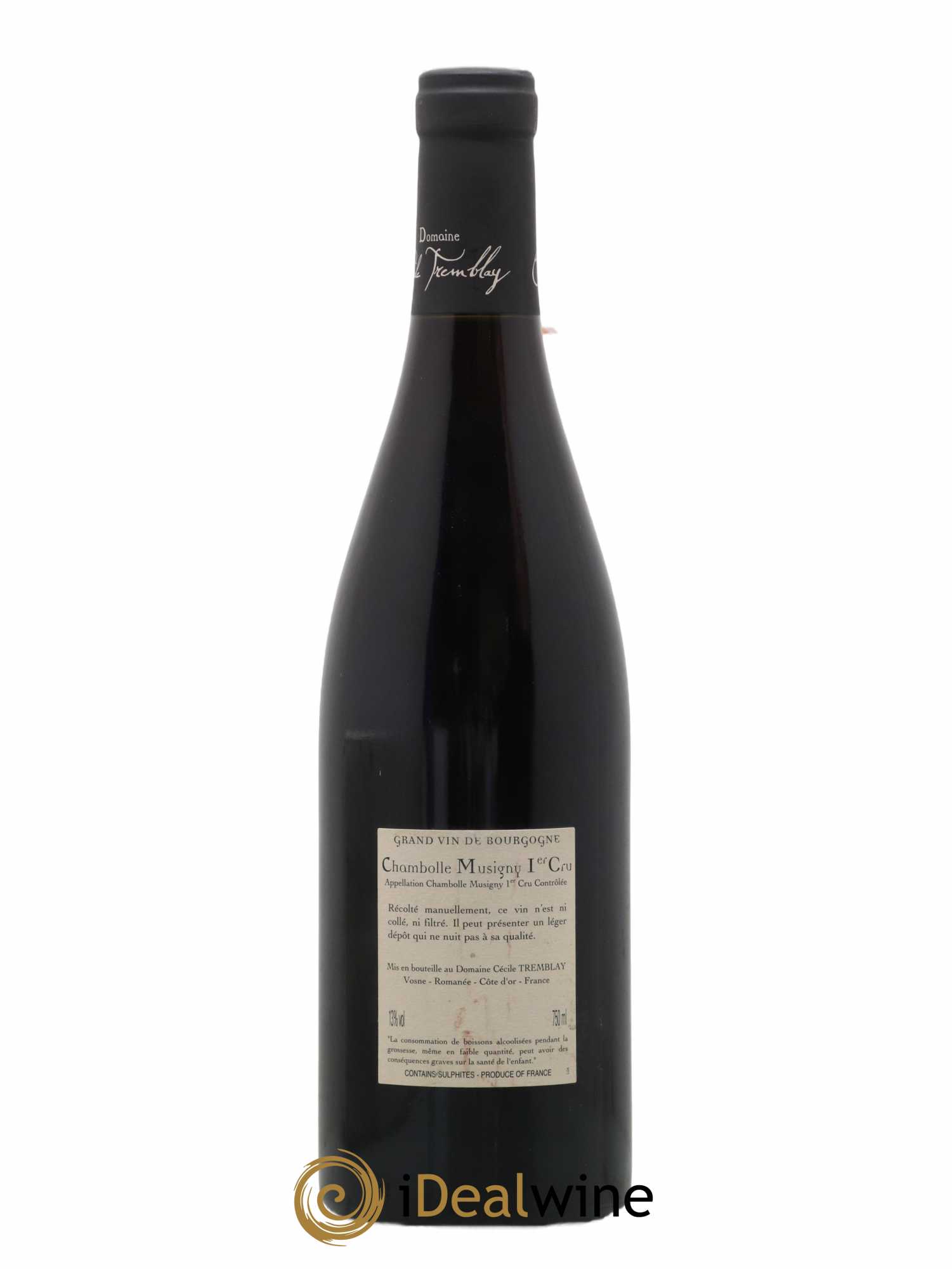 Chambolle-Musigny 1er Cru Les Feusselottes Cécile Tremblay 2011 - Lot de 1 bouteille - 1