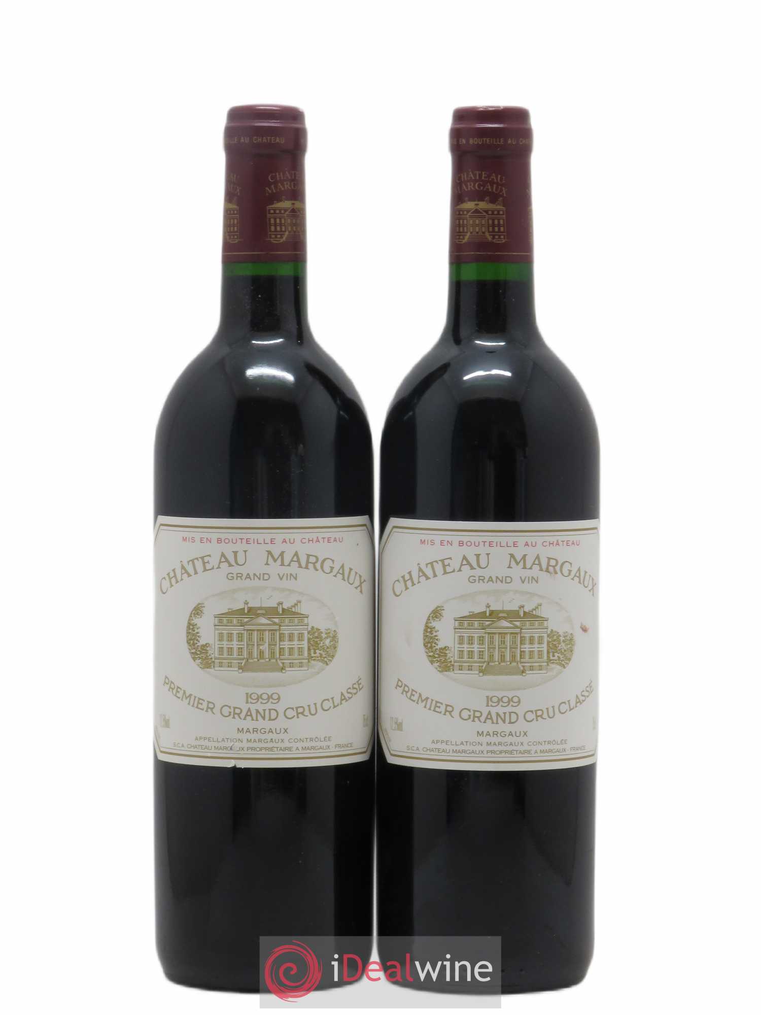 Château Margaux 1er Grand Cru Classé 1999 - Lot de 2 bouteilles - 0