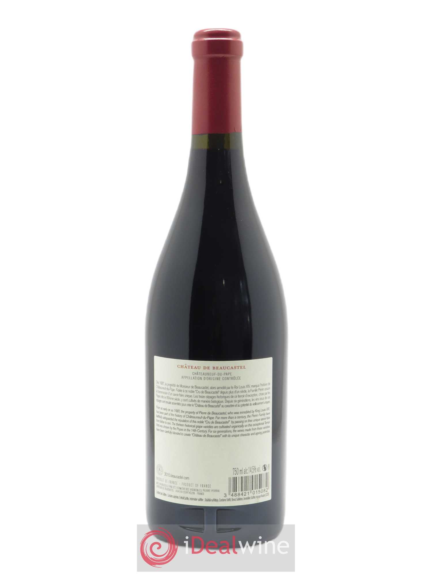Châteauneuf-du-Pape Château de Beaucastel Famille Perrin 2015 - Lot de 1 bouteille - 1