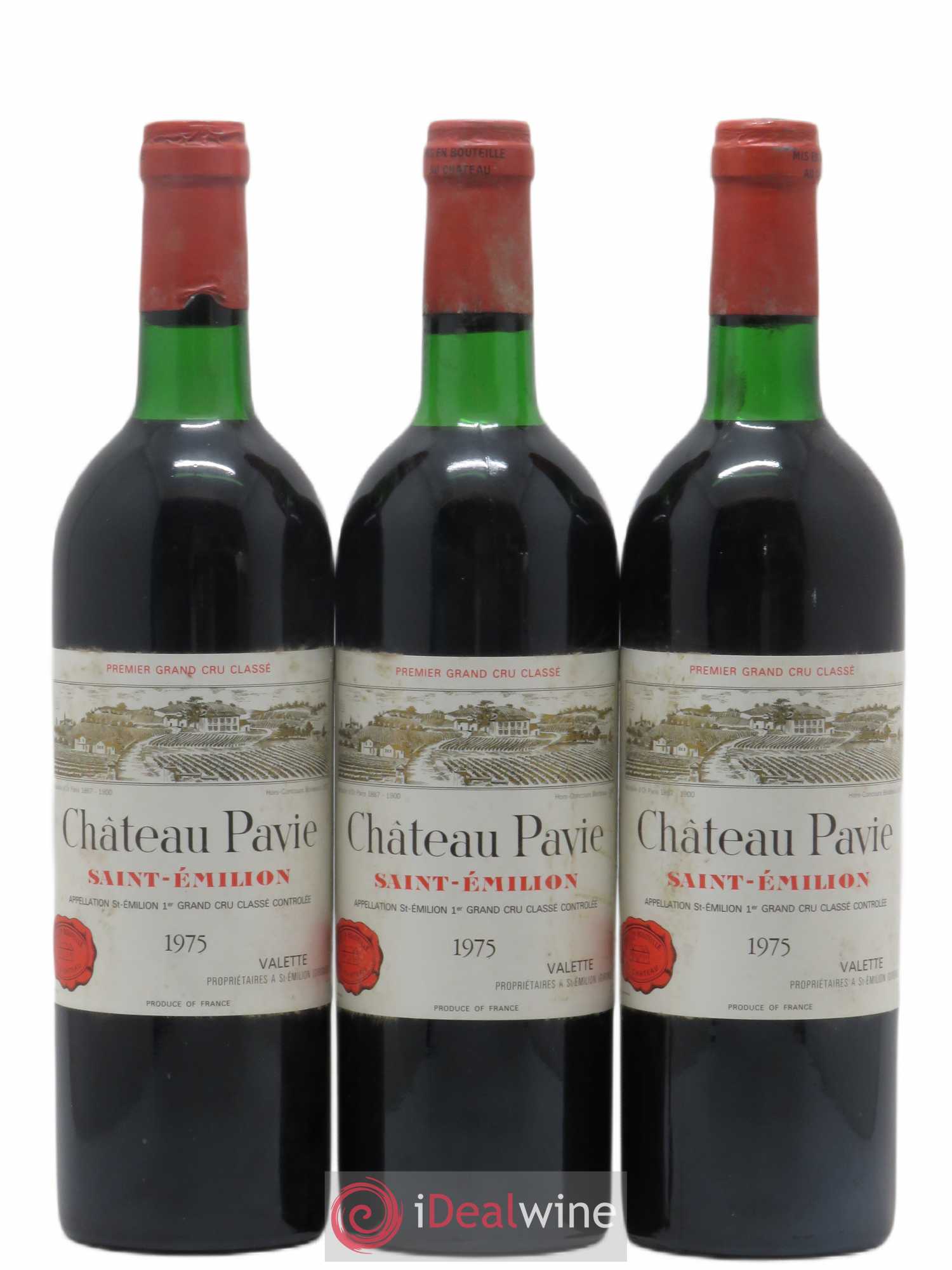 Château Pavie 1er Grand Cru Classé A 1975 - Lot de 3 bouteilles - 0