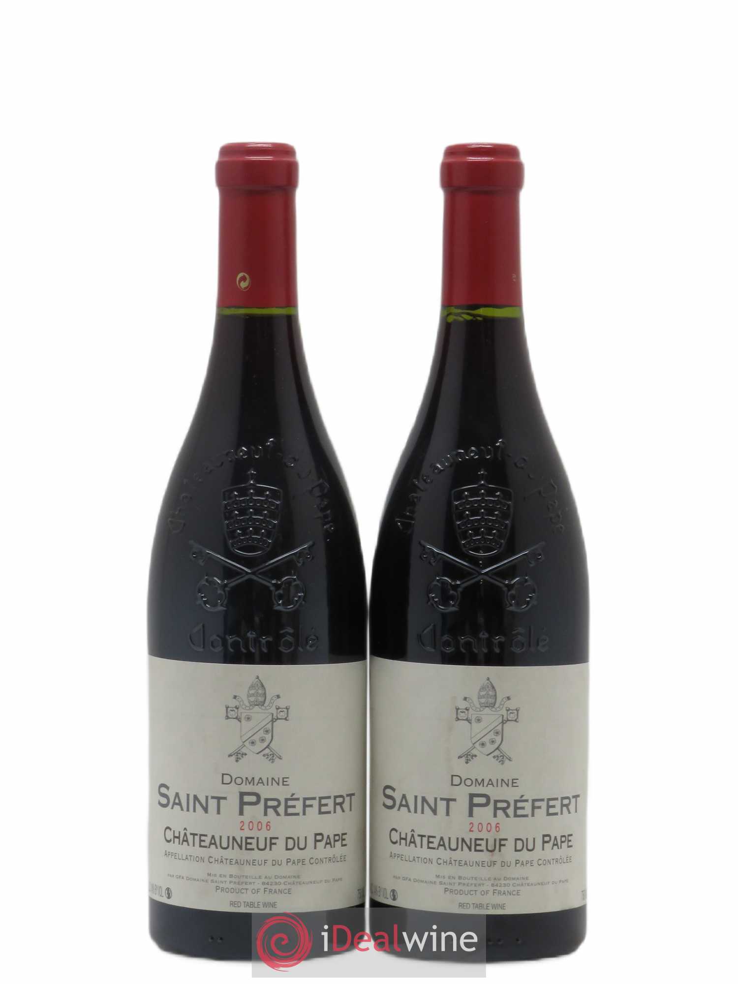 Châteauneuf-du-Pape Domaine Saint-Préfert 2006 - Lot de 2 bouteilles - 0