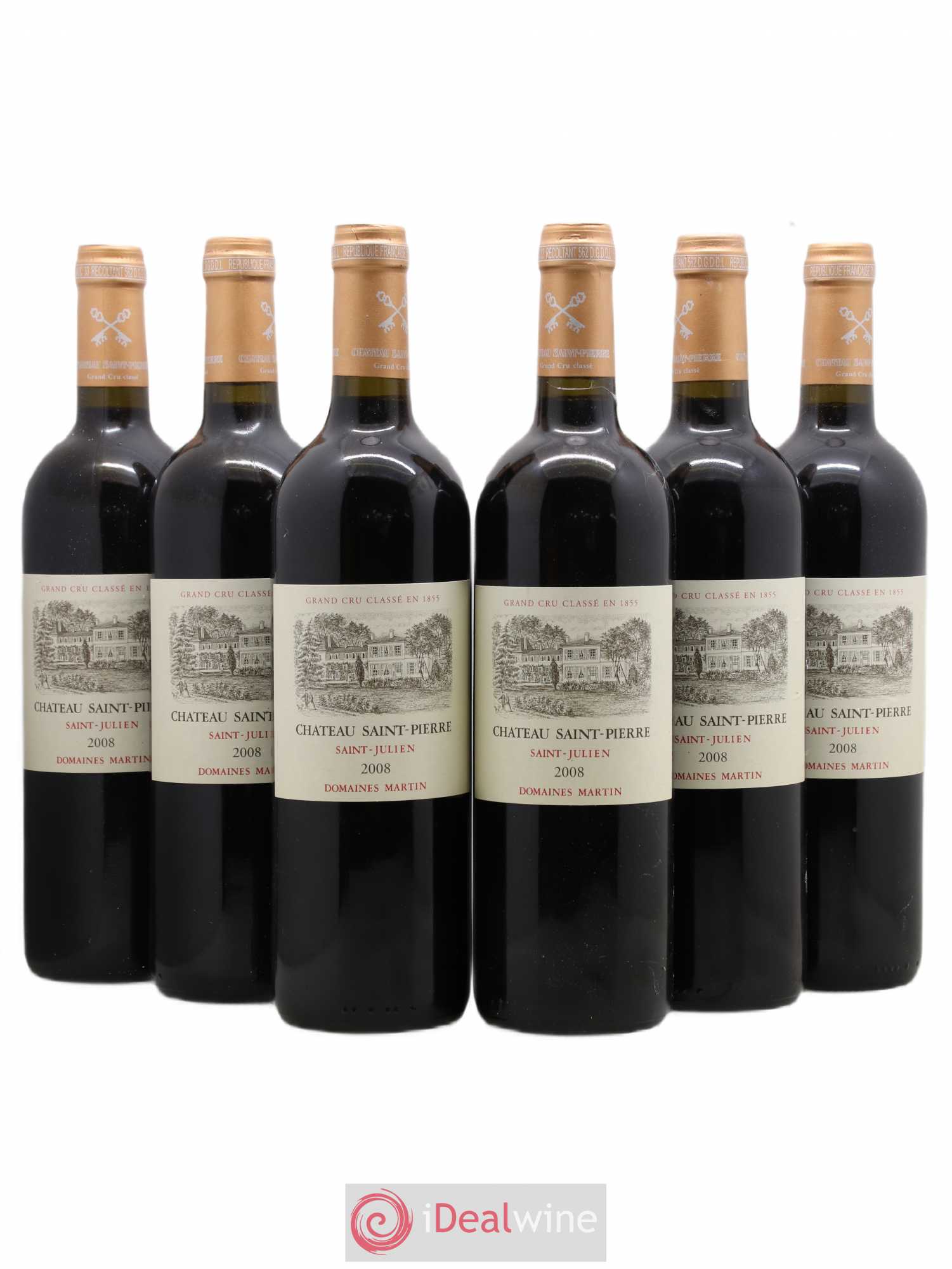 Château Saint-Pierre 4ème Grand Cru Classé 2008 - Lot de 6 bouteilles - 0