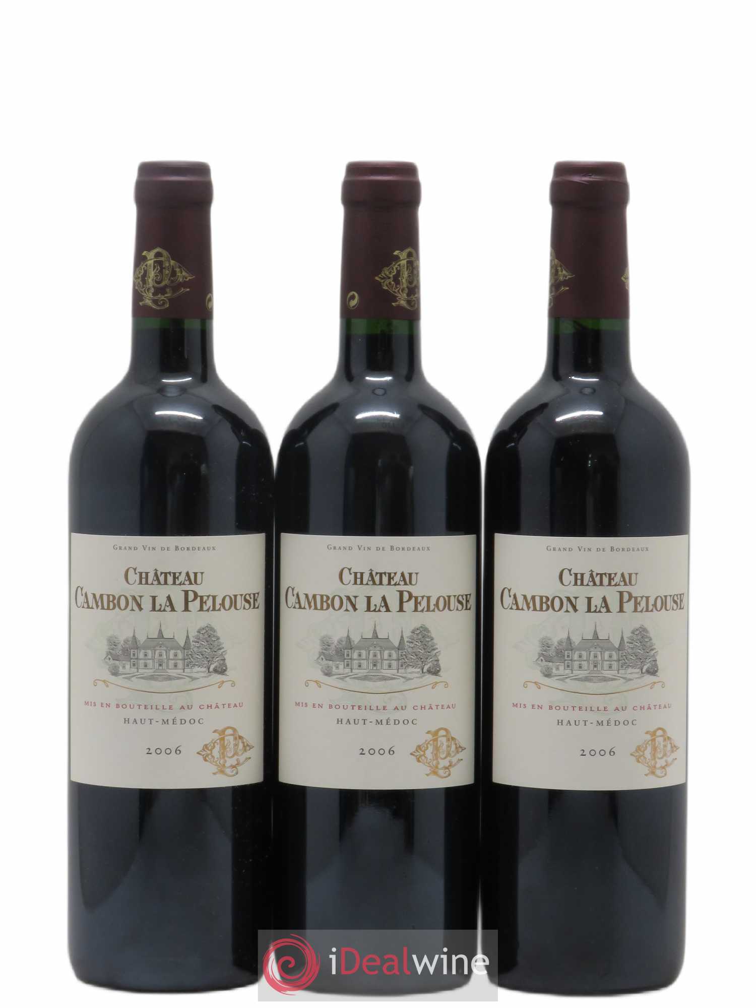 Château Cambon la Pelouse Cru Bourgeois 2006 - Lot de 3 bouteilles - 0