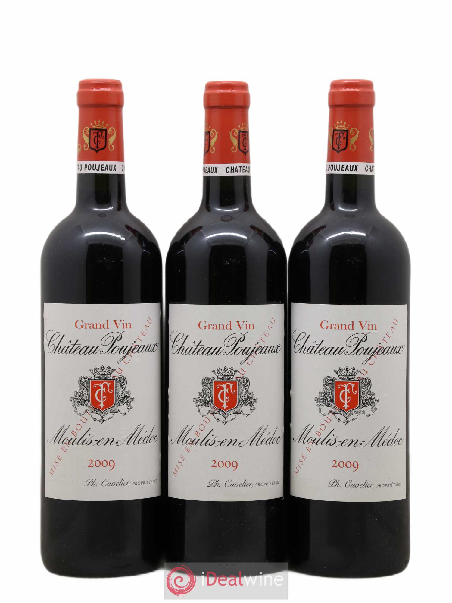 Château Poujeaux 2009 - Lot de 3 bouteilles - 0
