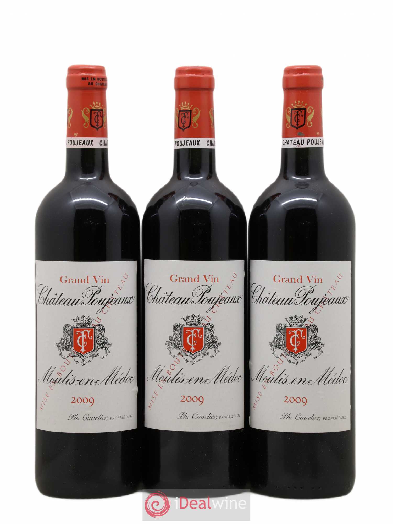 Château Poujeaux 2009 - Lot de 3 bouteilles - 0