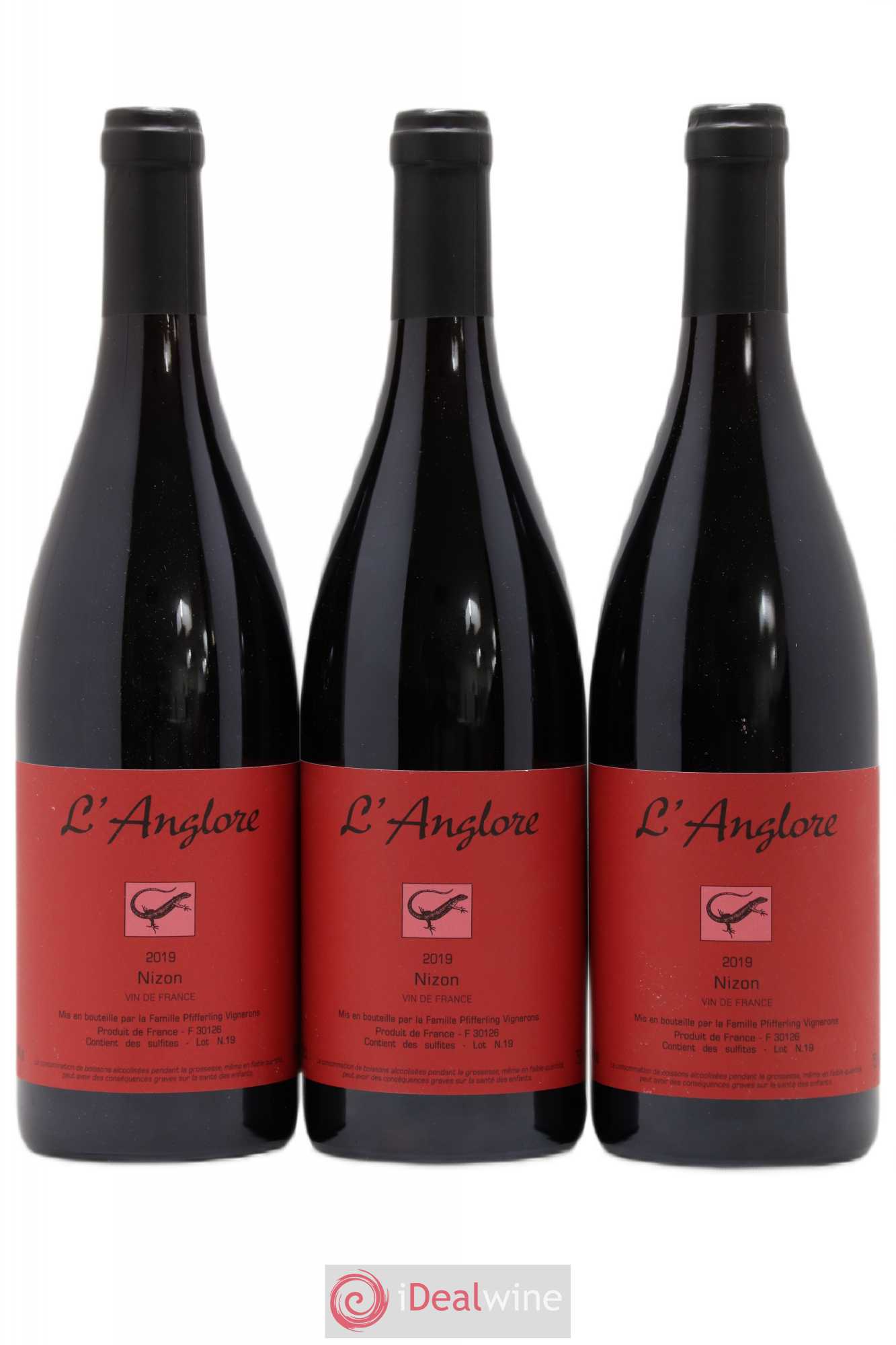 Vin de France Nizon L'Anglore 2019 - Lot de 3 bouteilles - 0