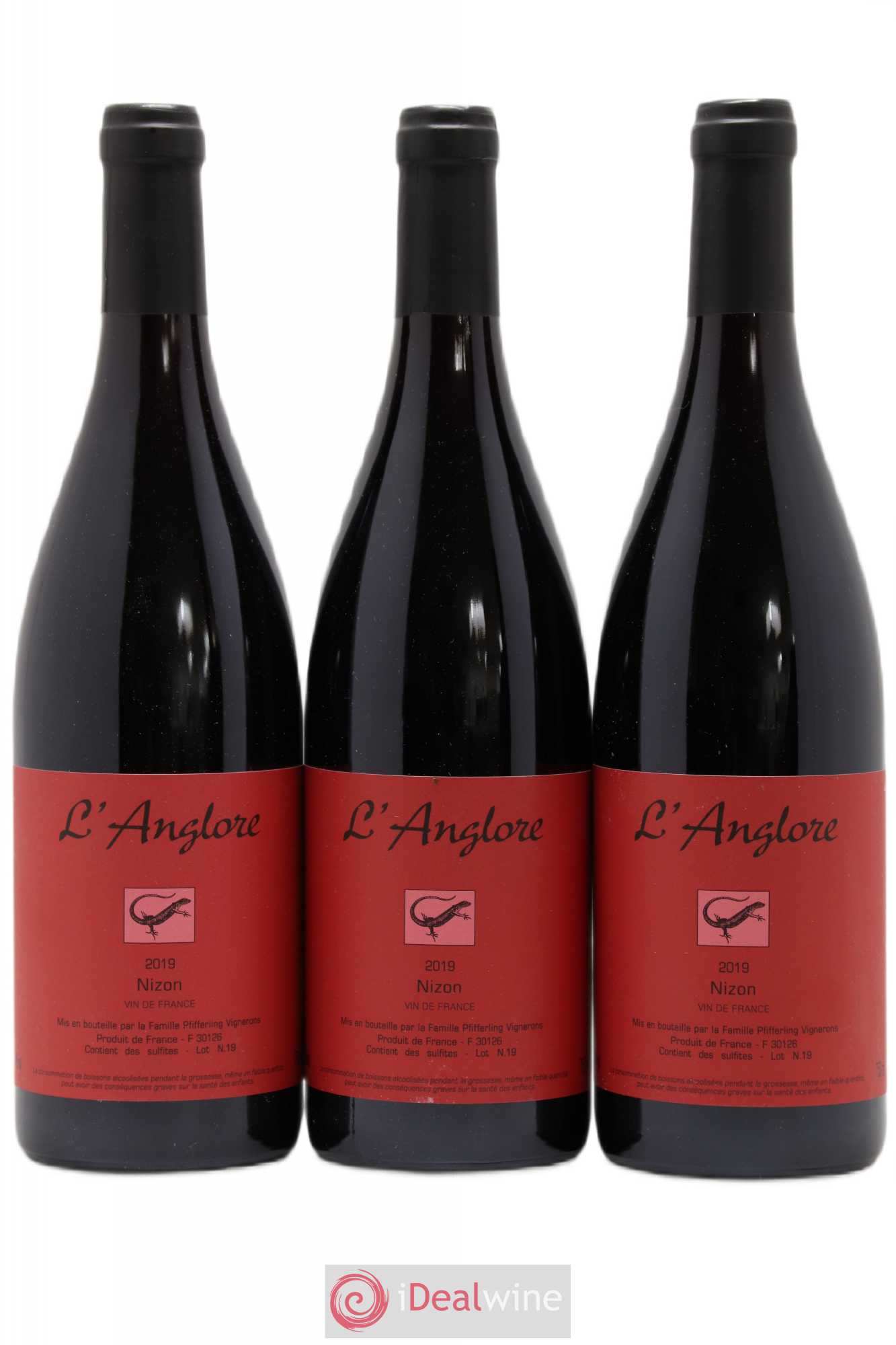 Vin de France Nizon L'Anglore 2019 - Lot de 3 bouteilles - 0