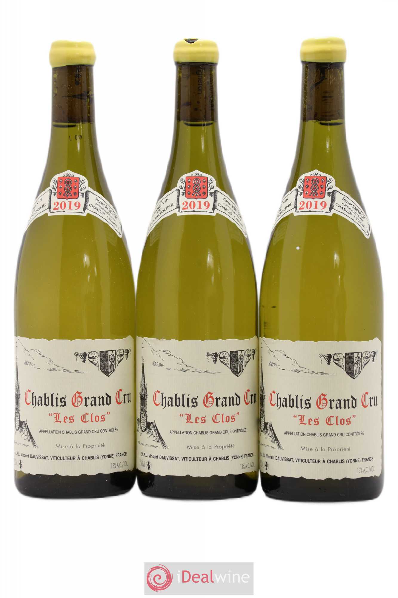 Chablis Grand Cru Les Clos Vincent Dauvissat (Domaine) 2019 - Lot de 3 bouteilles - 0