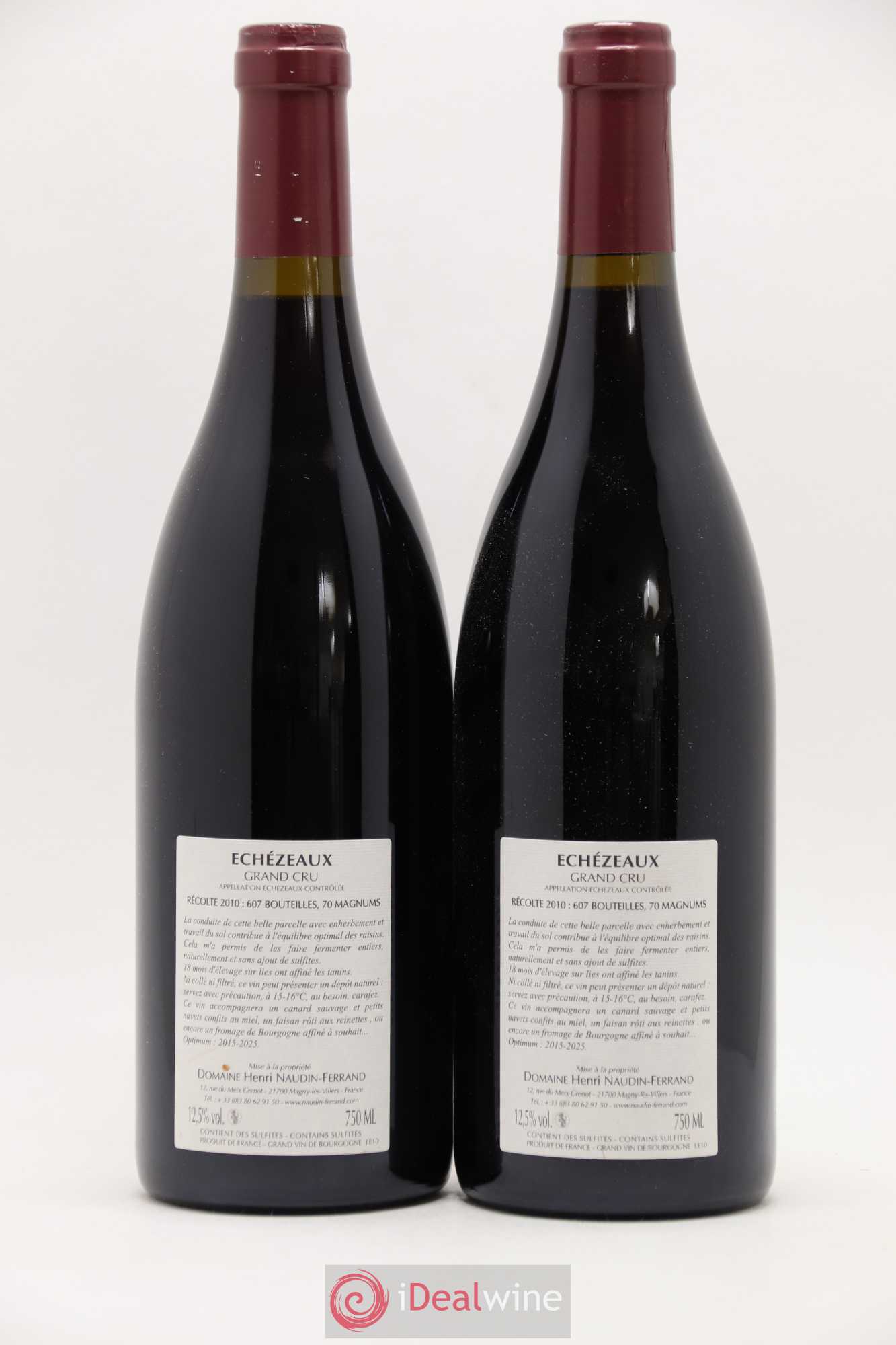 Echezeaux Grand Cru Naudin-Ferrand (Domaine) 2010 - Lot de 2 bouteilles - 1