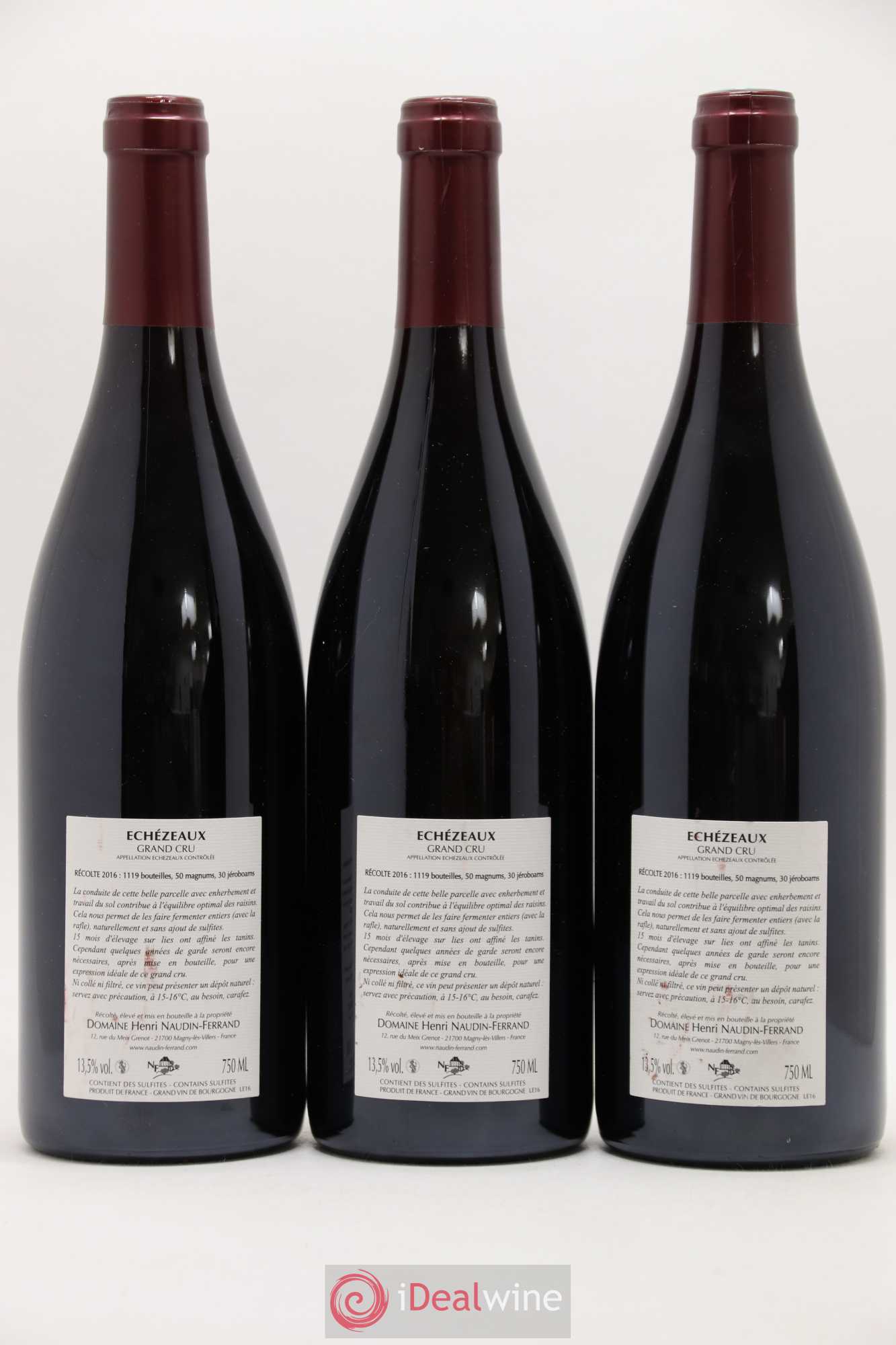 Echezeaux Grand Cru Naudin-Ferrand (Domaine) 2016 - Lot de 3 bouteilles - 1