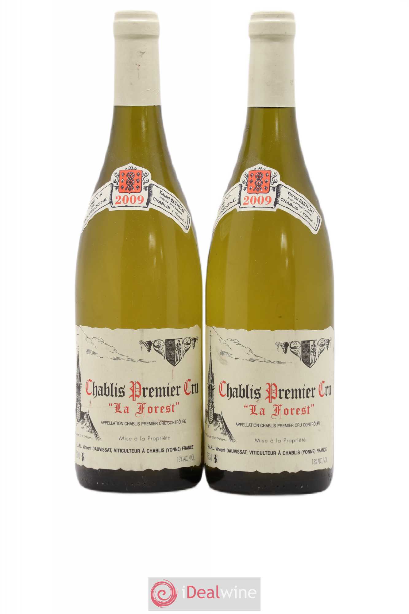 Chablis 1er Cru La Forest Vincent Dauvissat (Domaine) 2009 - Lot de 2 bouteilles - 0