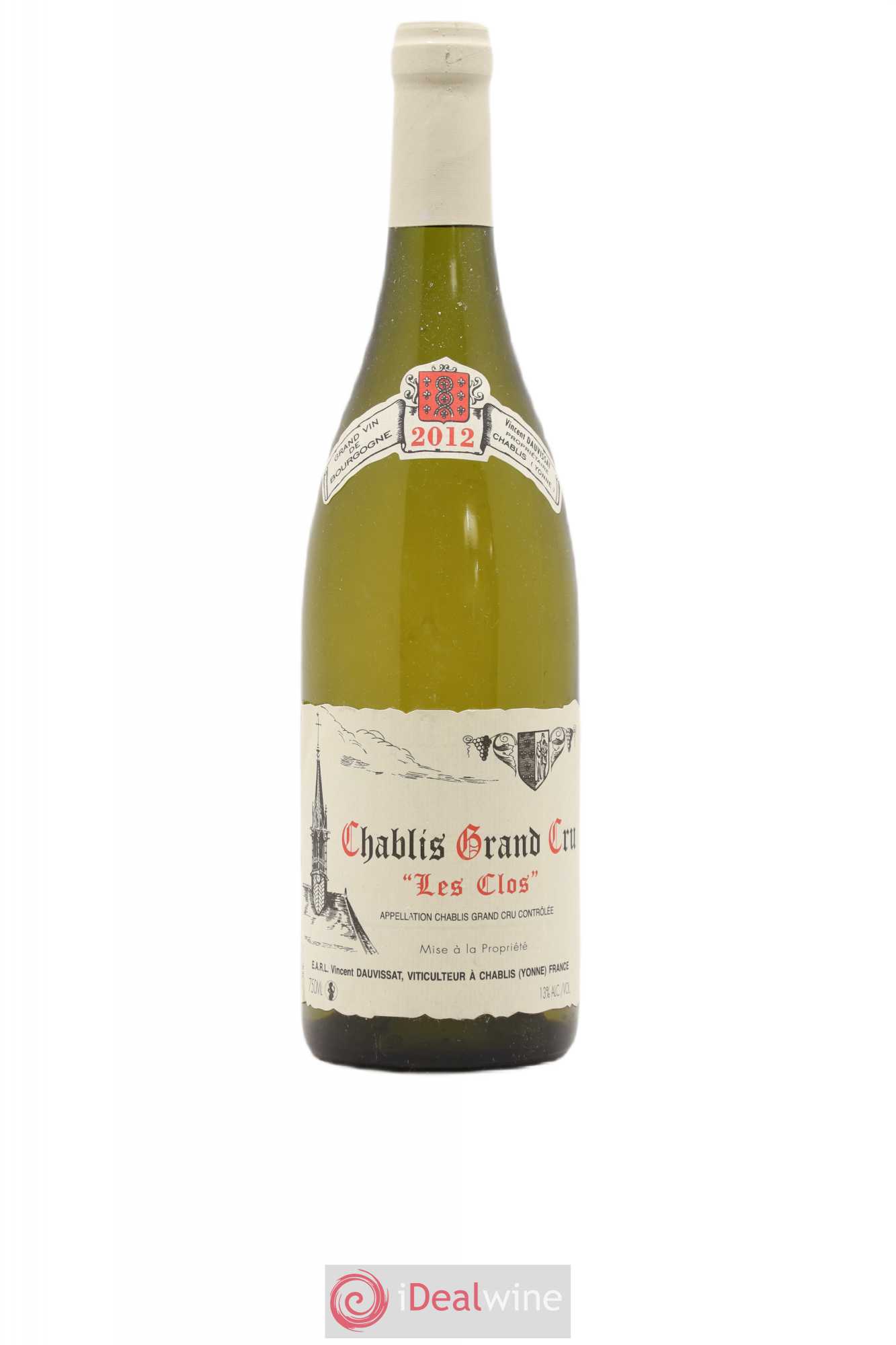 Chablis Grand Cru Les Clos Vincent Dauvissat (Domaine) 2012 - Lot de 1 bouteille - 0