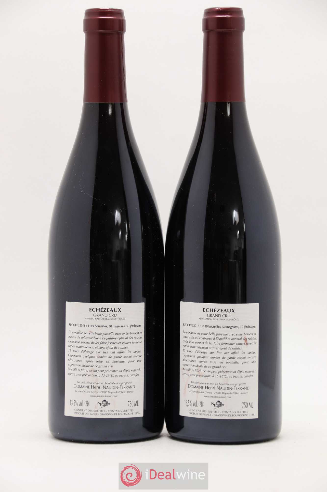 Echezeaux Grand Cru Naudin-Ferrand (Domaine) 2016 - Lot de 2 bouteilles - 1