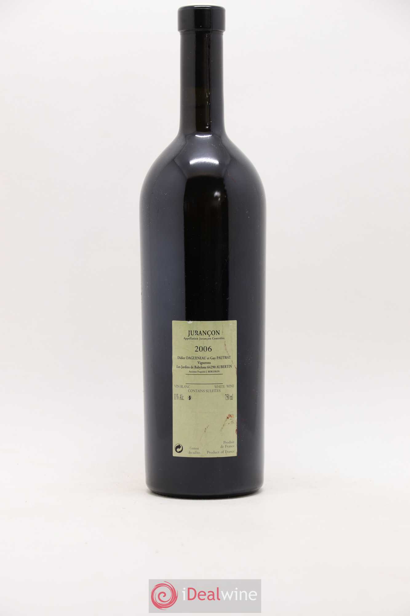 Jurançon Cuvée Ravaillac Les Jardins de Babylone Didier Dagueneau 2006 - Lotto di 1 bottiglia - 1