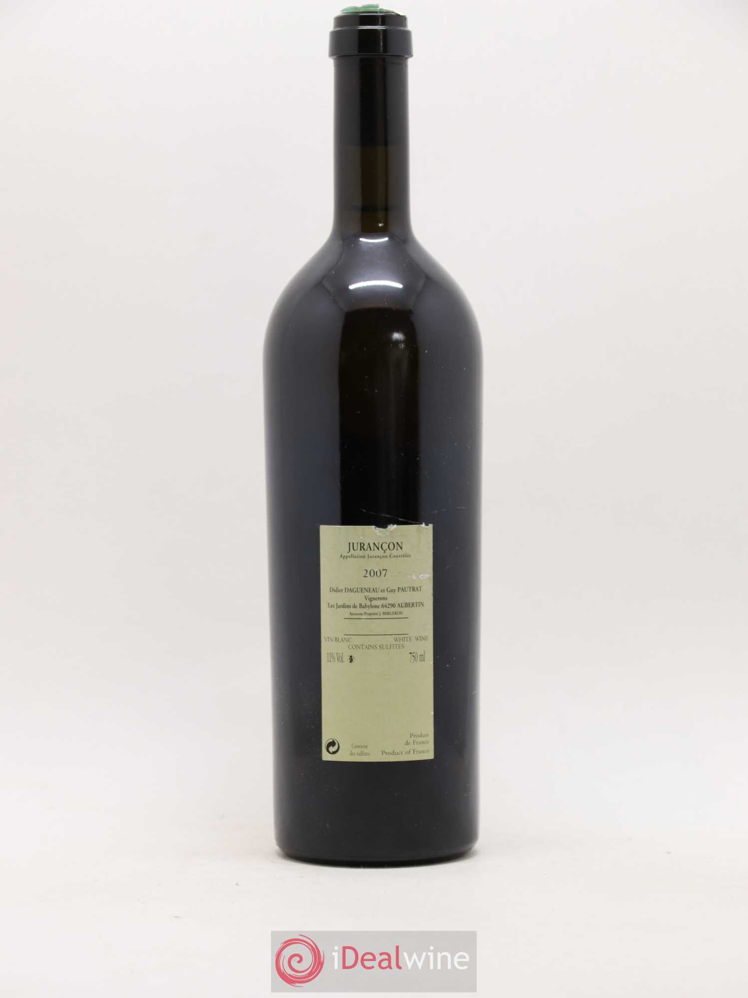 Jurançon Cuvée Ravaillac Les Jardins de Babylone Didier Dagueneau 2007 - Lotto di 1 bottiglia - 1