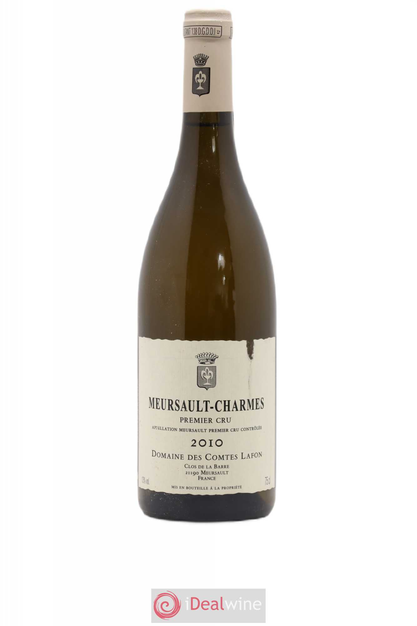 Meursault 1er Cru Charmes Comtes Lafon (Domaine des) 2010 - Lot de 1 bouteille - 0