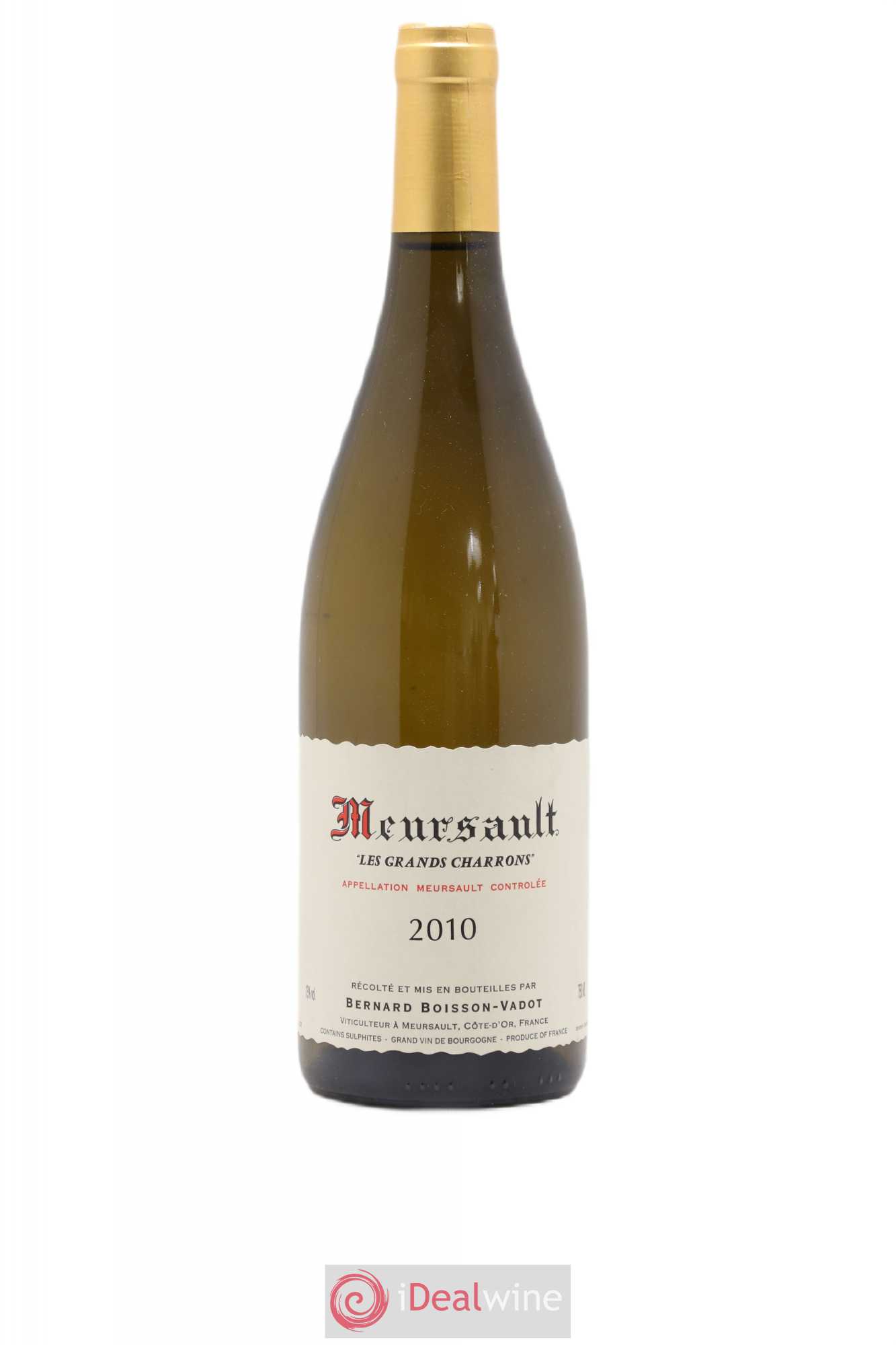 Meursault Les Grands Charrons Boisson-Vadot (Domaine) 2010 - Lot de 1 bouteille - 0