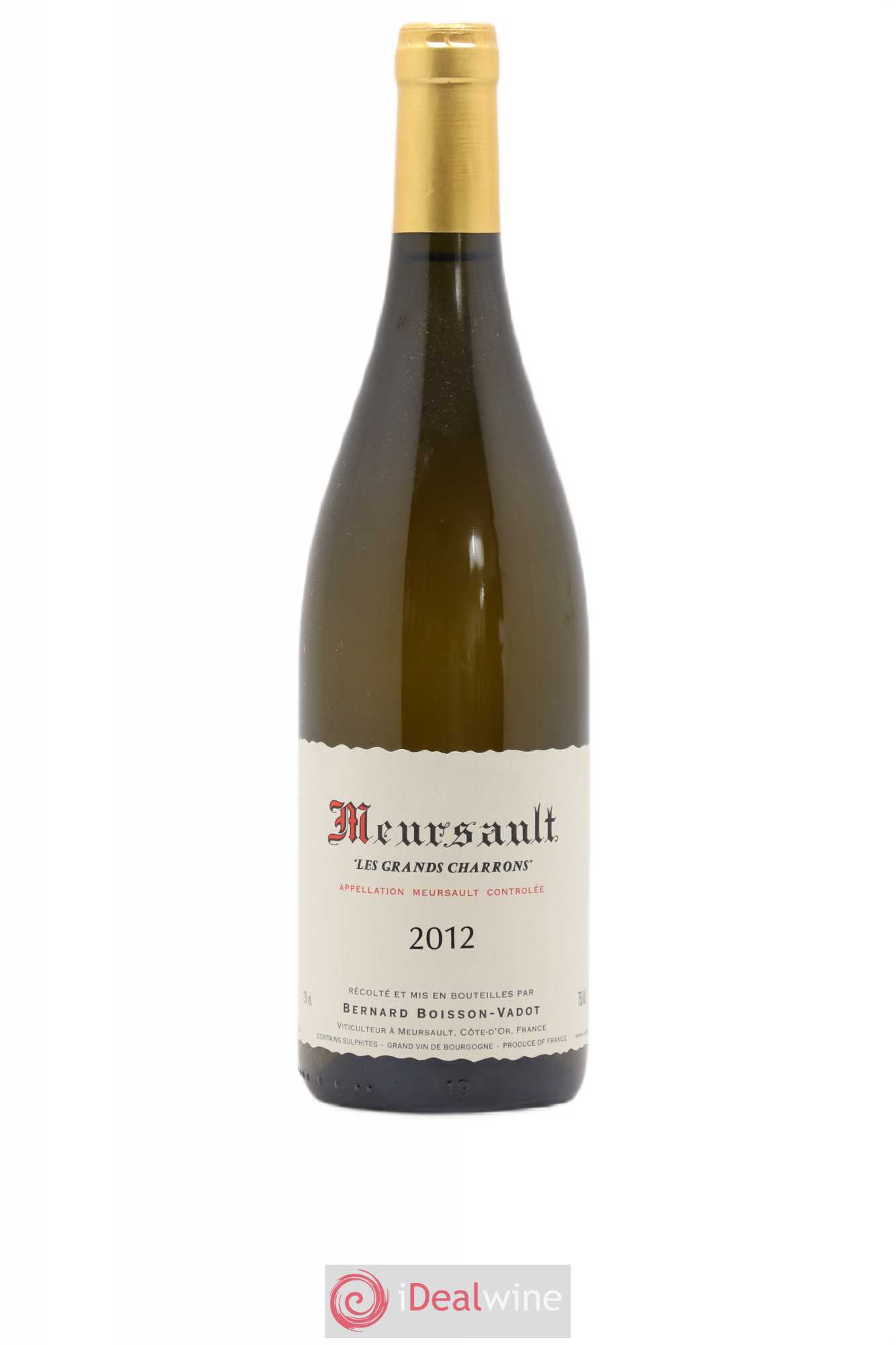 Meursault Les Grands Charrons Boisson-Vadot (Domaine) 2012 - Lot de 1 bouteille - 0