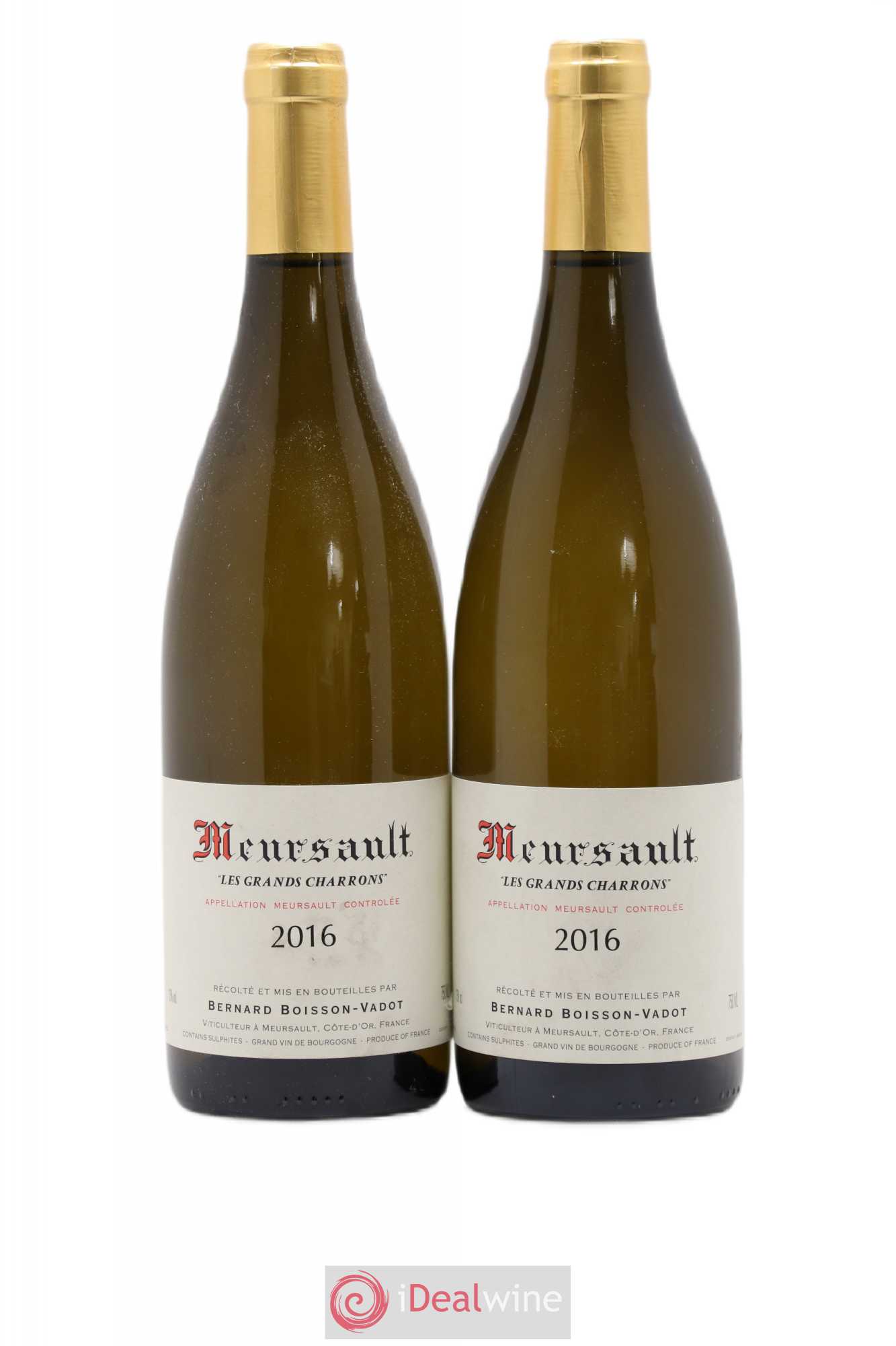 Meursault Les Grands Charrons Boisson-Vadot (Domaine) 2016 - Lot de 2 bouteilles - 0