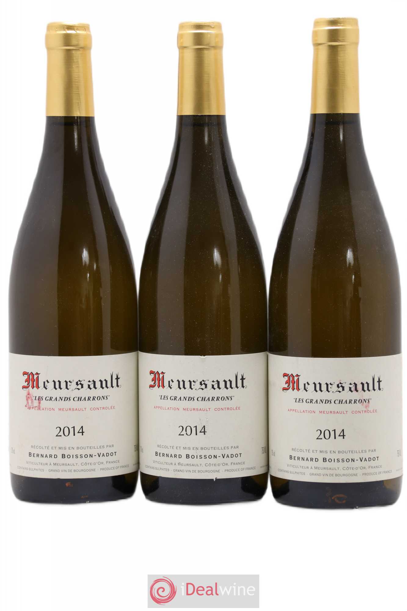 Meursault Les Grands Charrons Boisson-Vadot (Domaine) 2014 - Lot de 3 bouteilles - 0