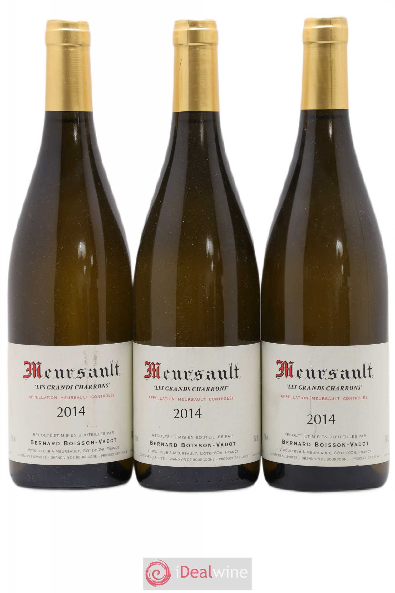 Meursault Les Grands Charrons Boisson-Vadot (Domaine) 2014 - Lot de 3 bouteilles - 0