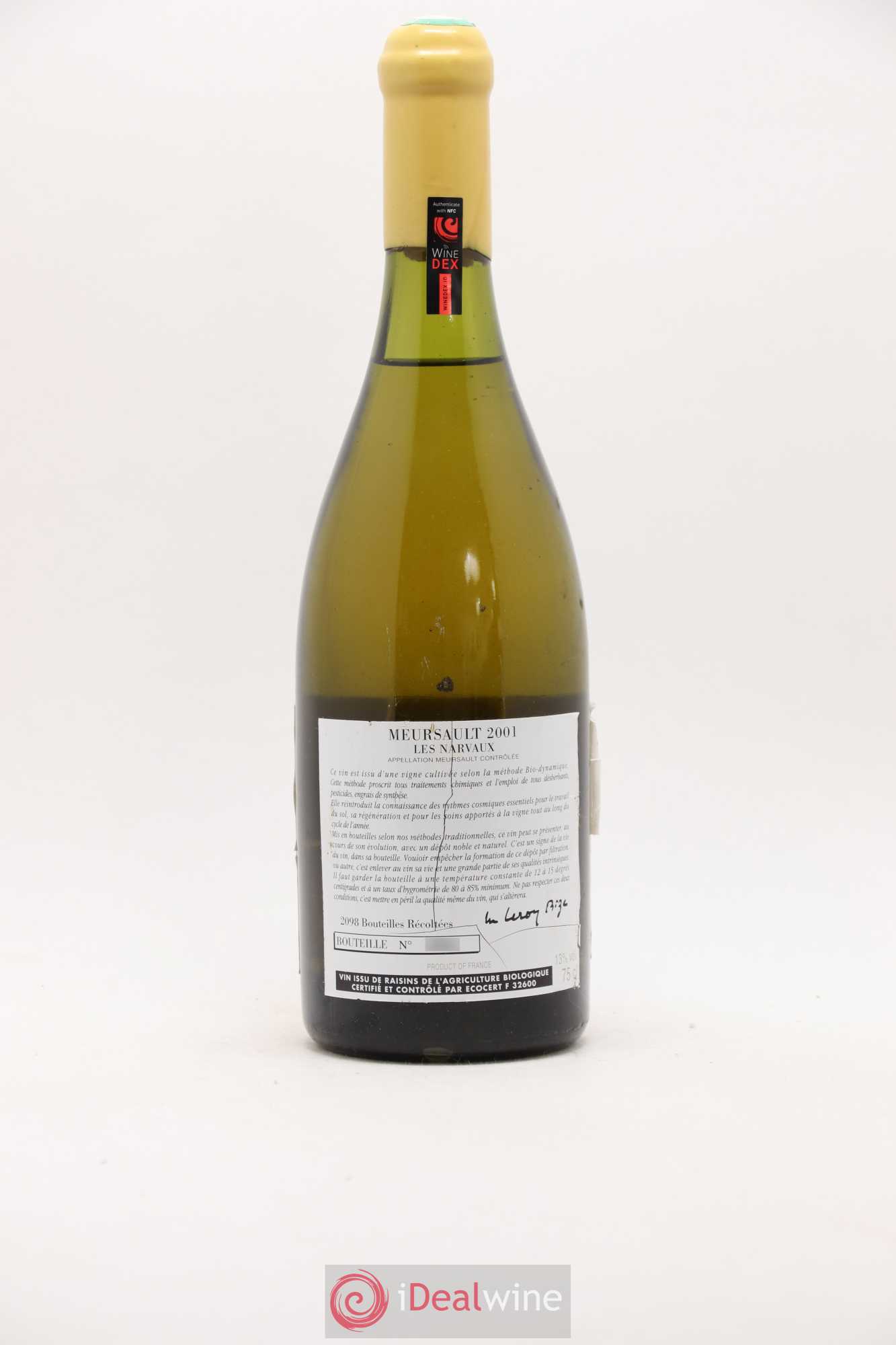 Meursault Les Narvaux d'Auvenay (Domaine) 2001 - Lot de 1 bouteille - 1
