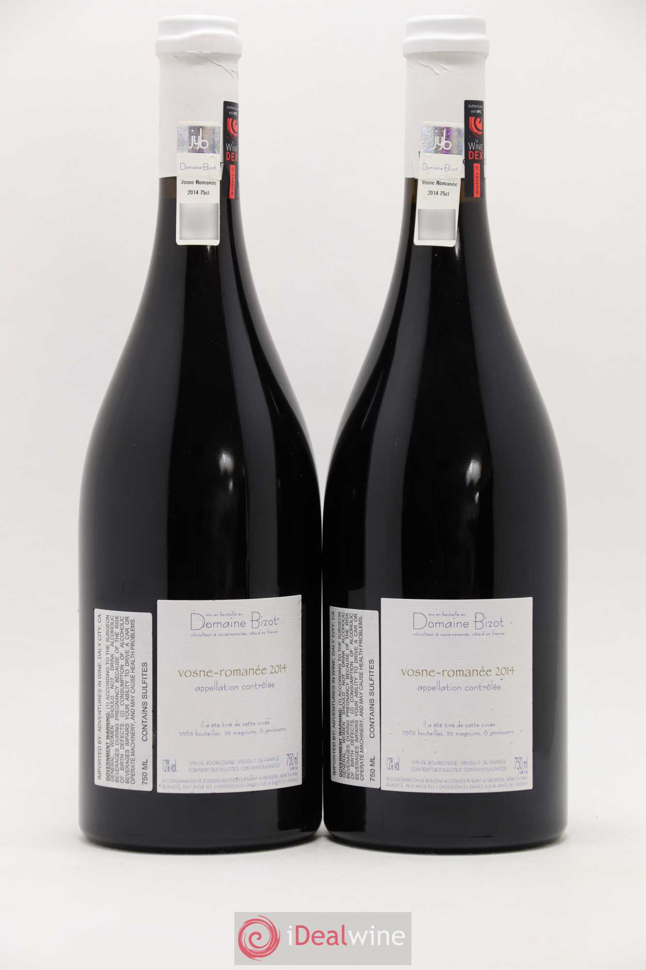 Vosne-Romanée Bizot (Domaine) 2014 - Lot de 2 bouteilles - 1