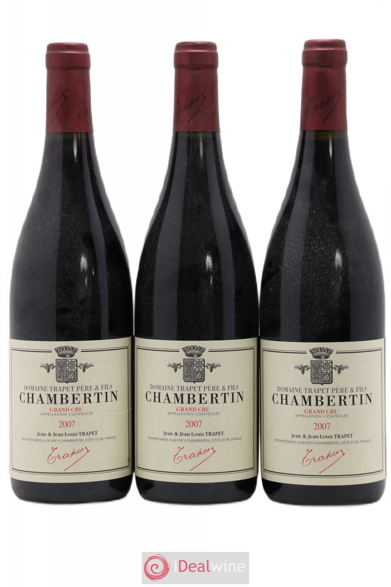Chambertin Grand Cru Domaine Trapet 2007 - Lot de 3 bouteilles - 0