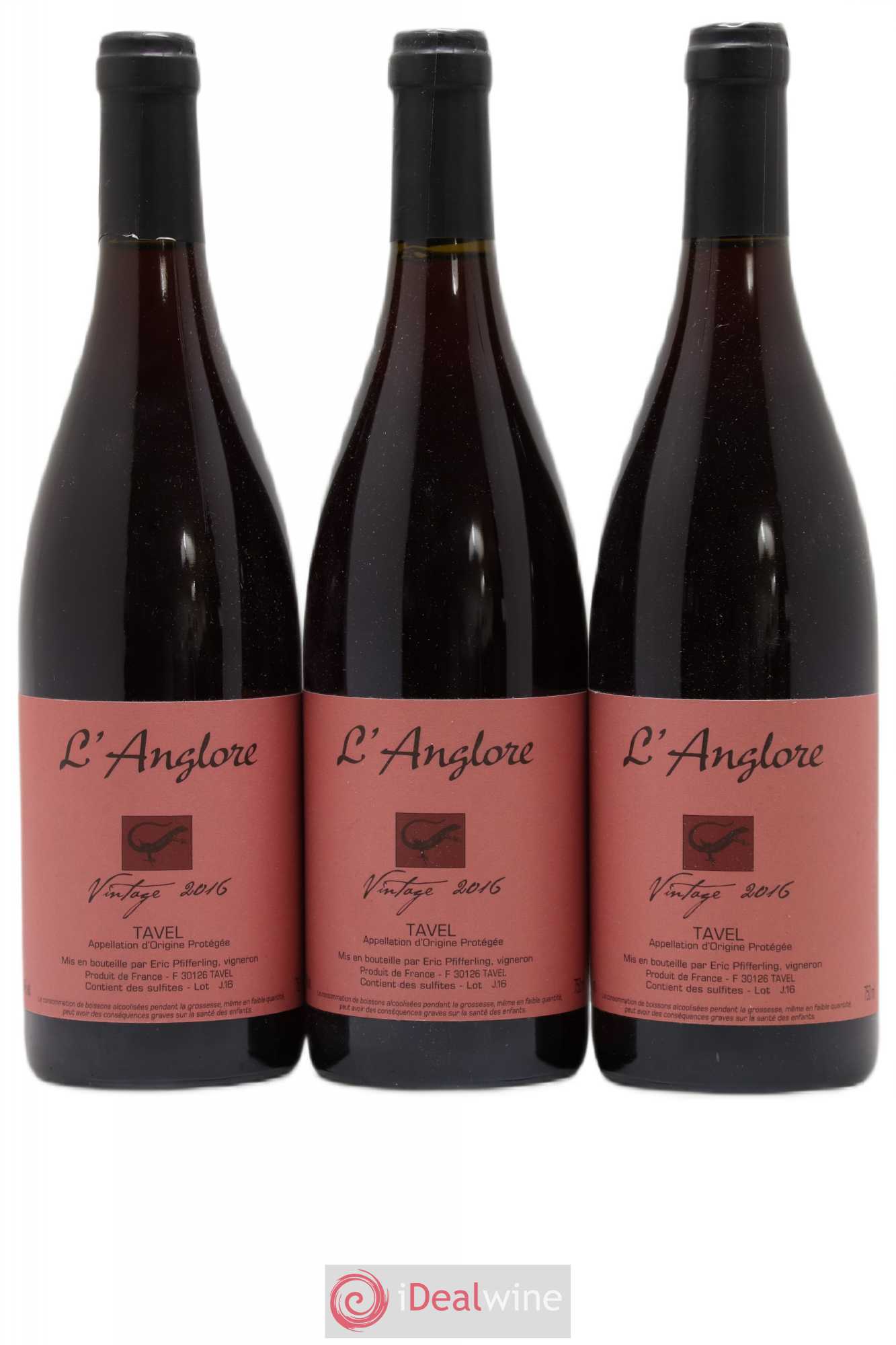 Tavel Vintage L'Anglore 2016 - Lot de 3 bouteilles - 0
