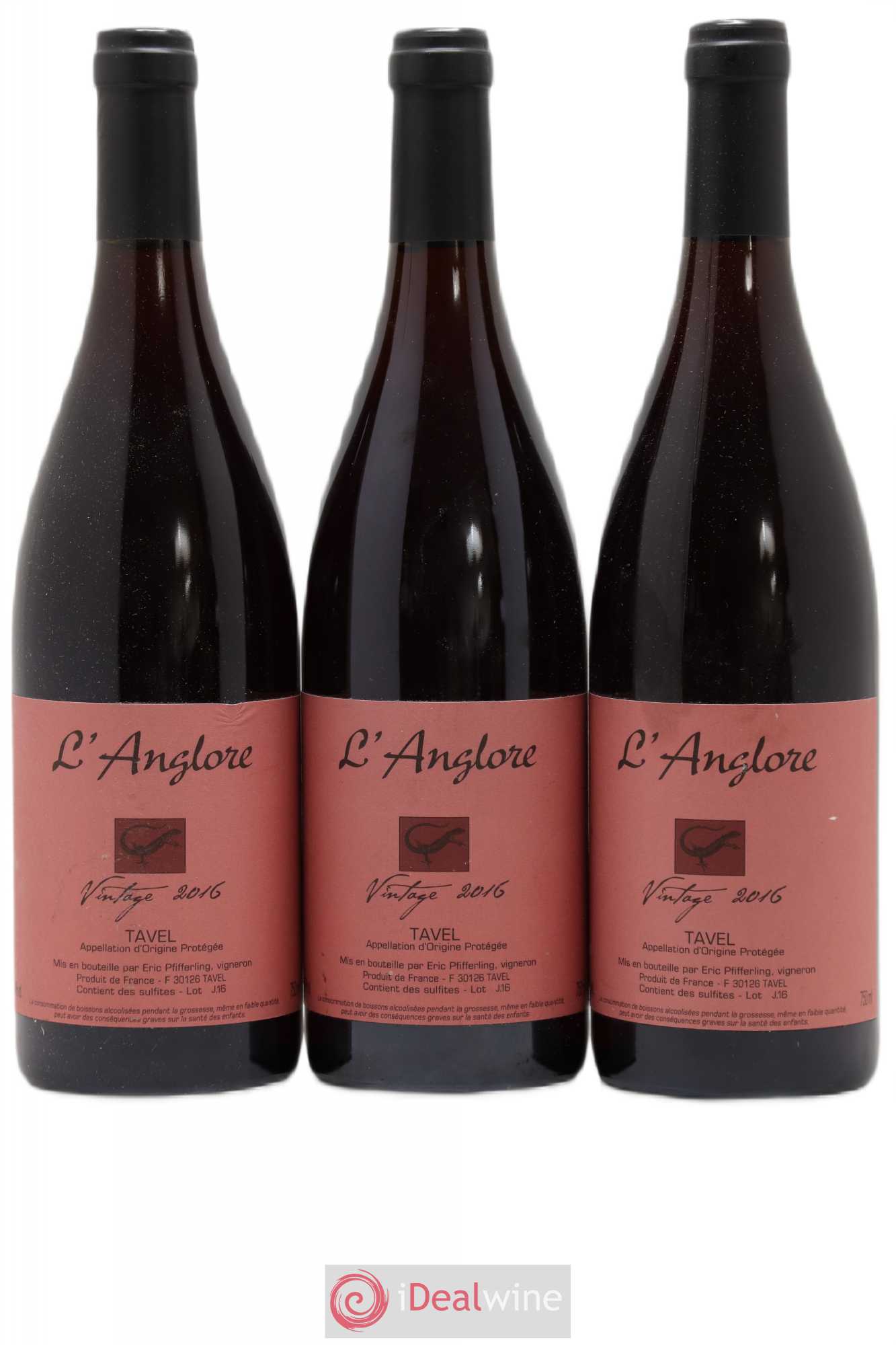 Tavel Vintage L'Anglore 2016 - Lot de 3 bouteilles - 0