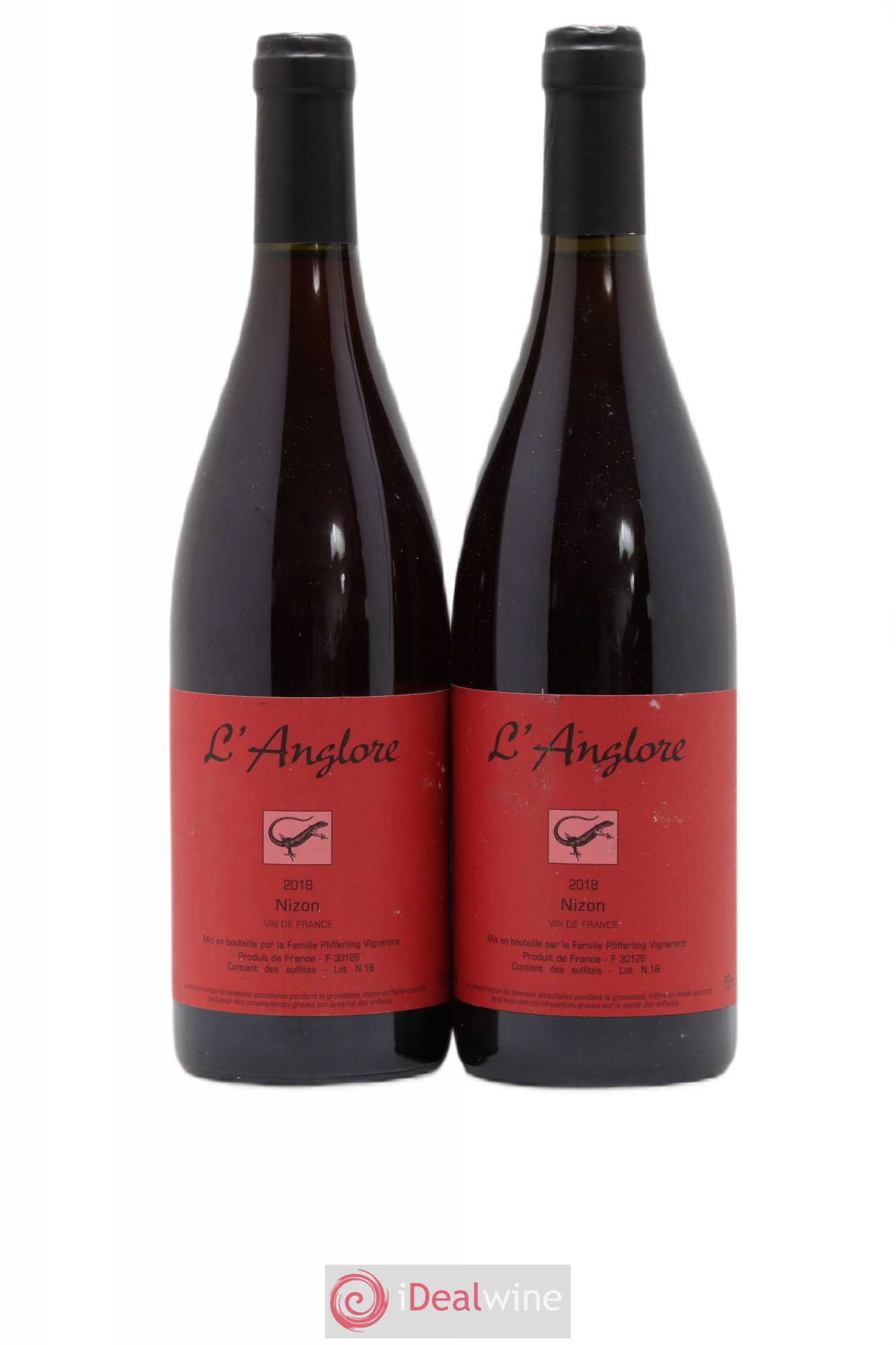 Vin de France Nizon L'Anglore 2018 - Lot de 2 bouteilles - 0