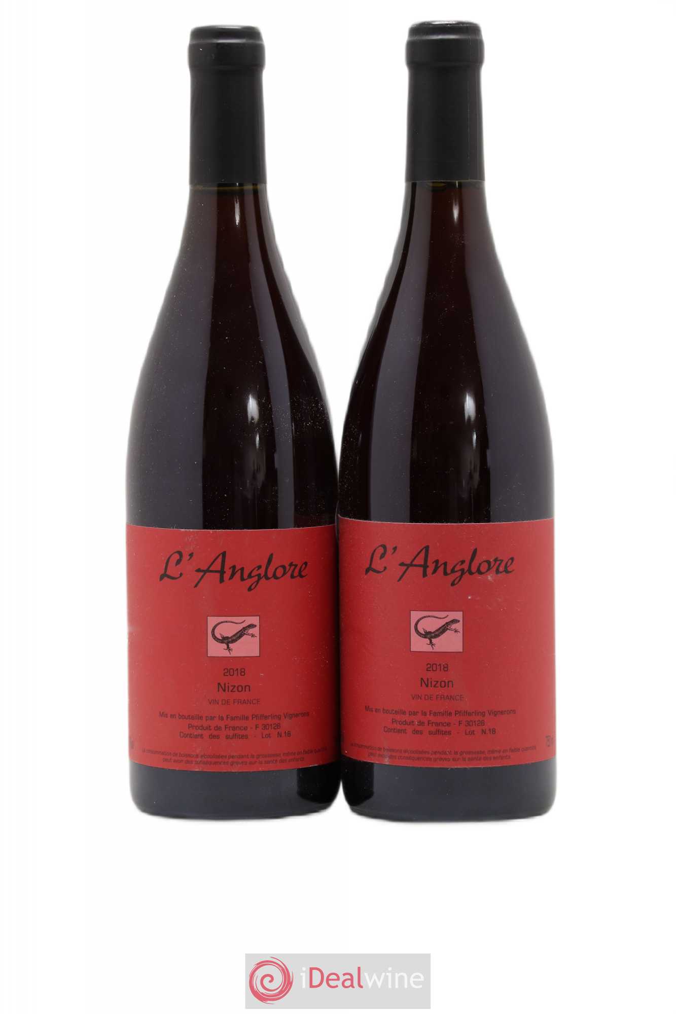 Vin de France Nizon L'Anglore 2018 - Lot de 2 bouteilles - 0