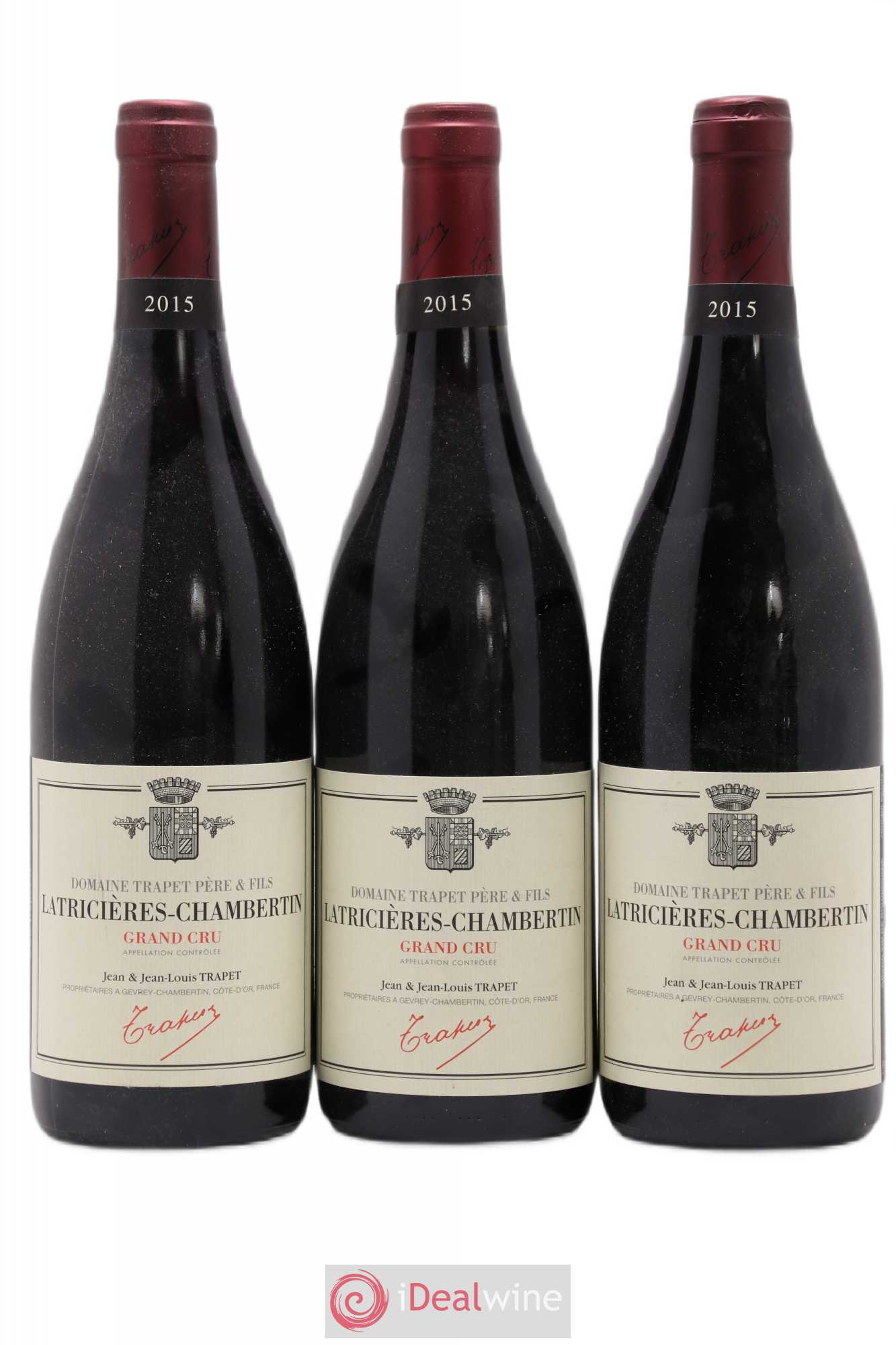 Latricières-Chambertin Grand Cru Domaine Trapet 2015 - Lot de 3 bouteilles - 0