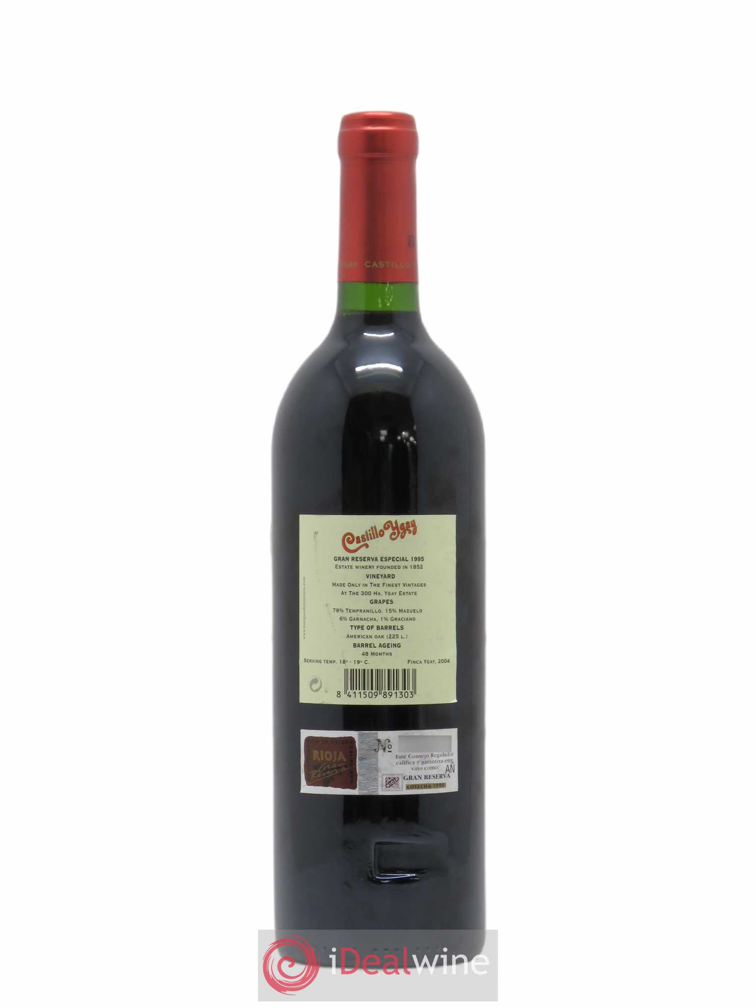 Rioja DOCA Castillo Ygay Reserva Especial Marqués de Murrieta 1995 - Lot de 1 bouteille - 1