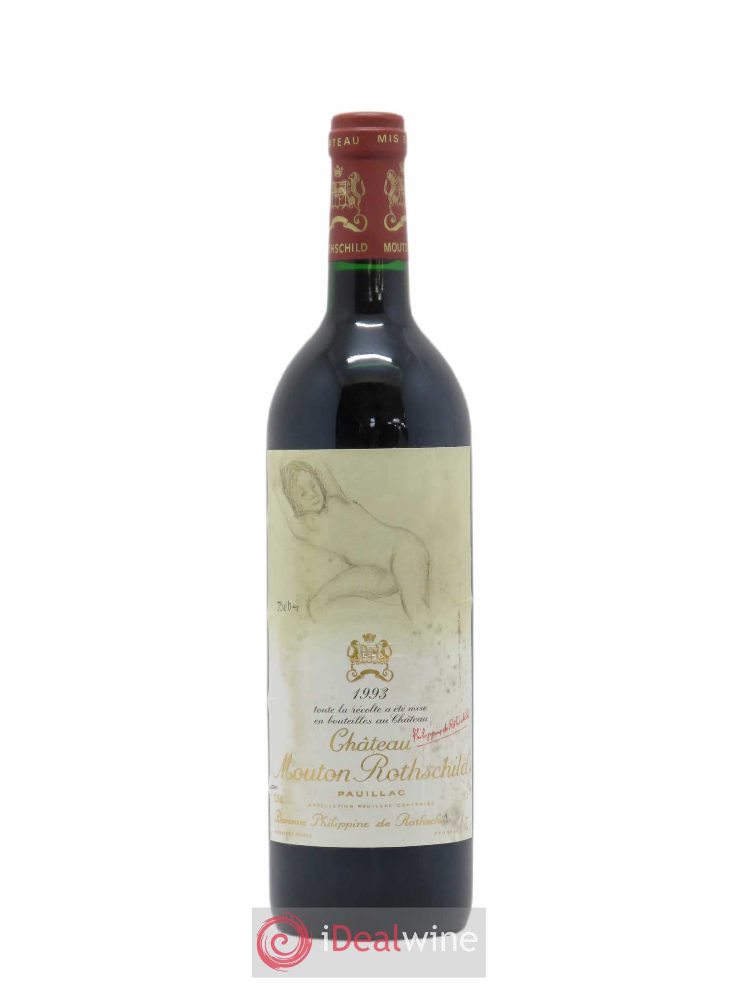 Château Mouton Rothschild 1er Grand Cru Classé 1993 - Lot de 1 bouteille - 0
