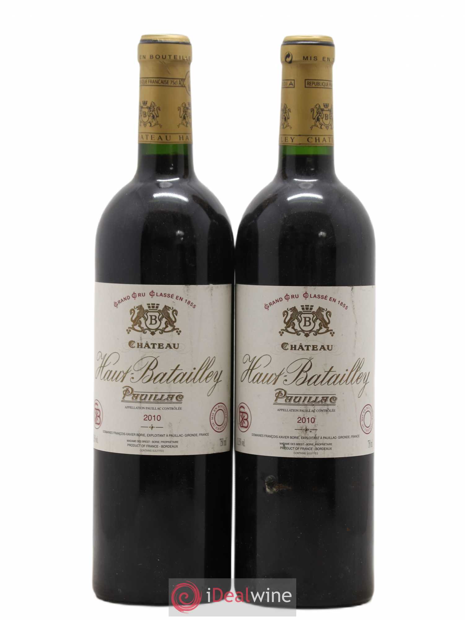 Château Haut Batailley 5ème Grand Cru Classé 2010 - Lot de 2 bouteilles - 0