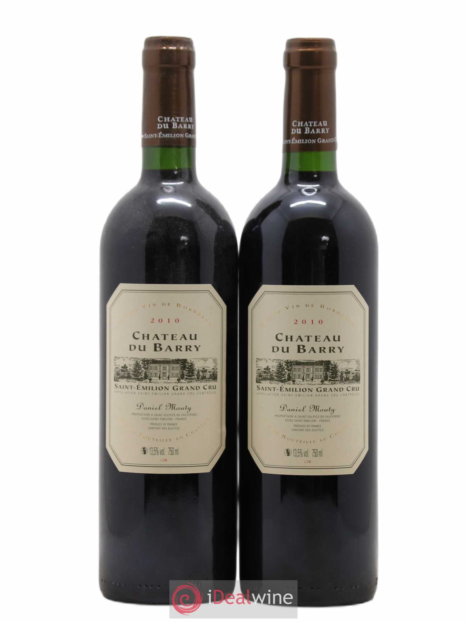 Saint-Émilion Grand Cru Château du Barry Daniel Mouty 2010 - Posten von 2 Flaschen - 0