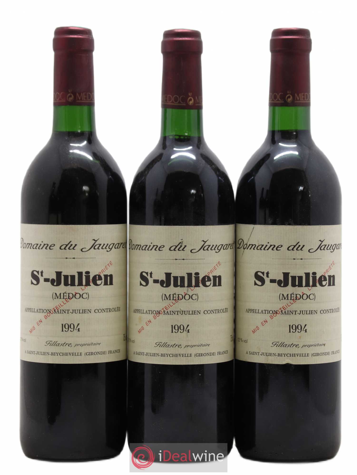 Domaine du Jaugaret 1994 - Lot de 3 bouteilles - 0