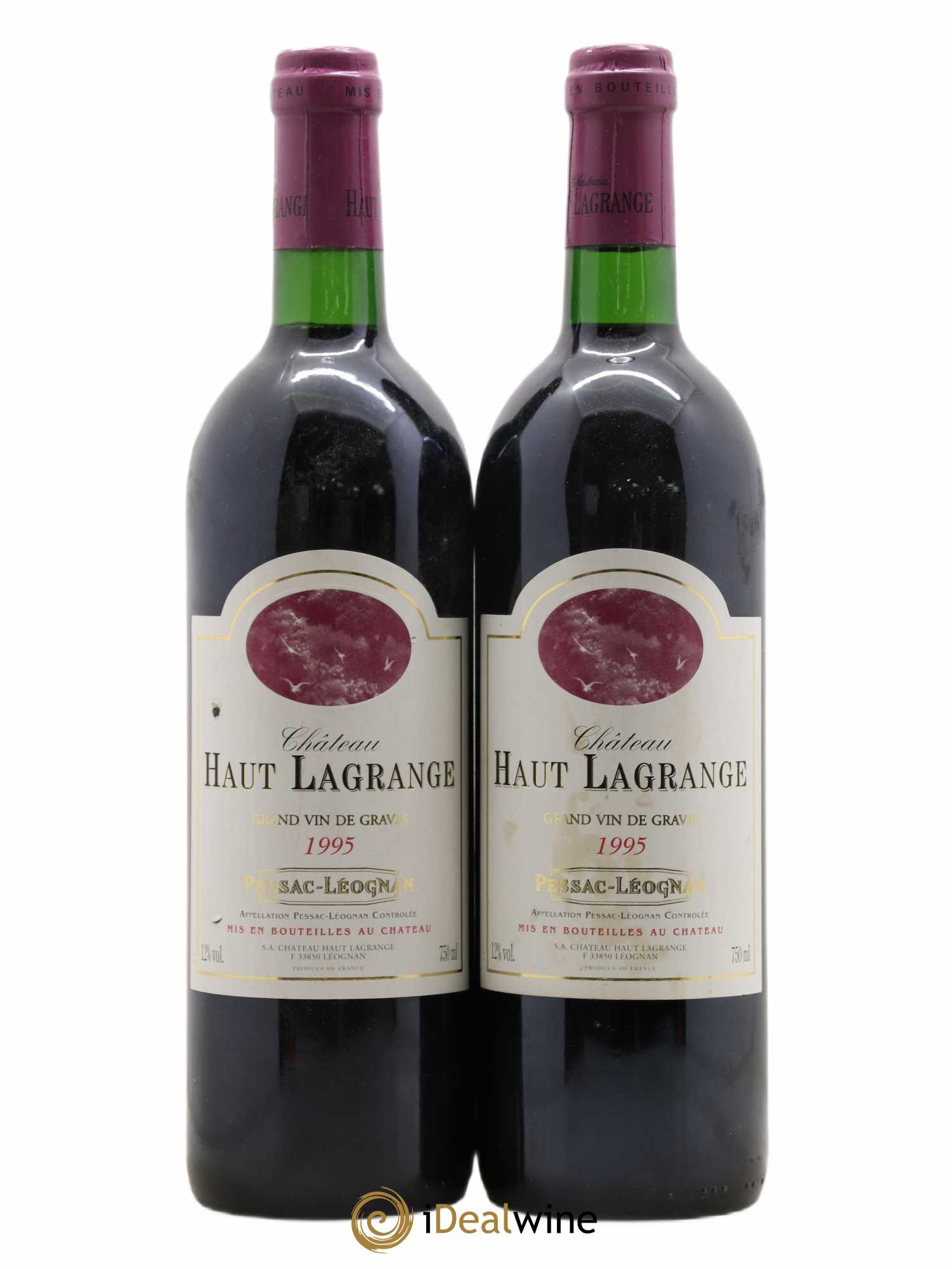 Pessac-Léognan Chateau Haut-Lagrange 1995 - Lot de 2 bouteilles - 0