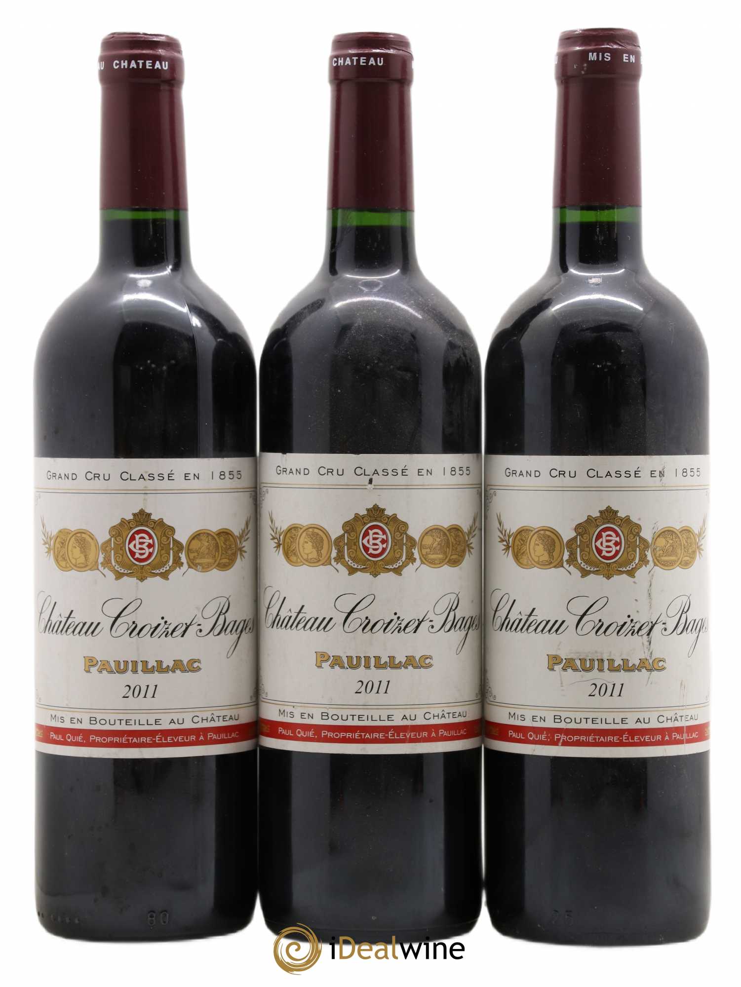 Château Croizet Bages 5ème Grand Cru Classé 2011 - Lot de 3 bouteilles - 0