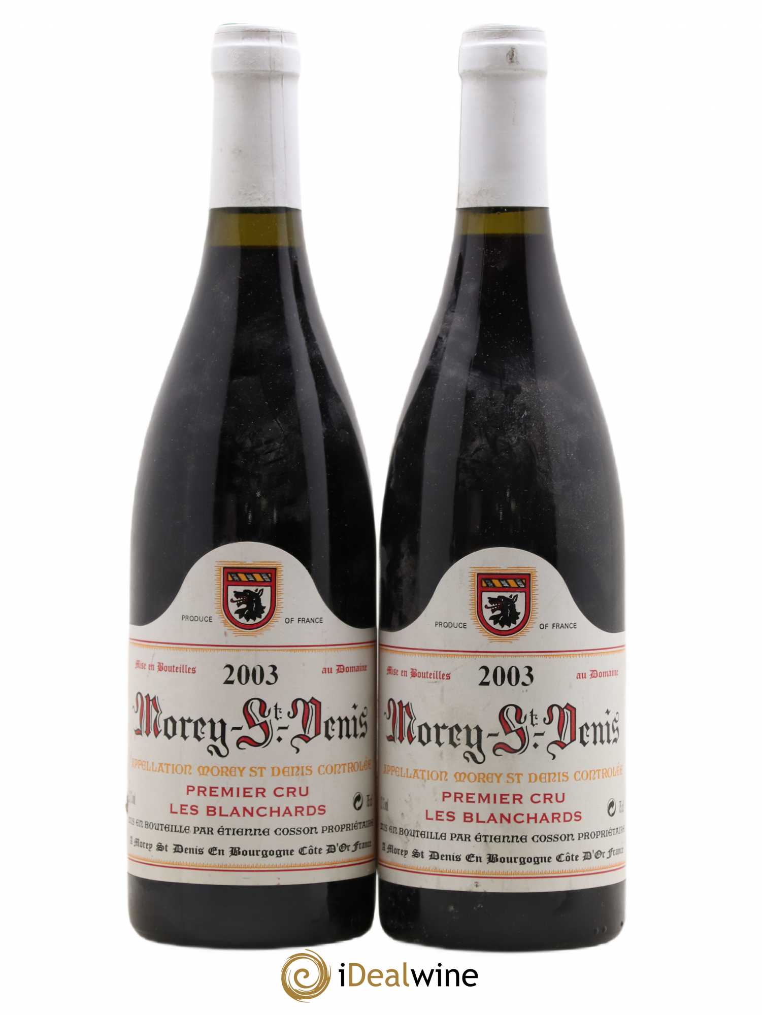 Morey-Saint-Denis 1er Cru Les Blanchards Etienne Cosson 2003 - Lot de 2 bouteilles - 0