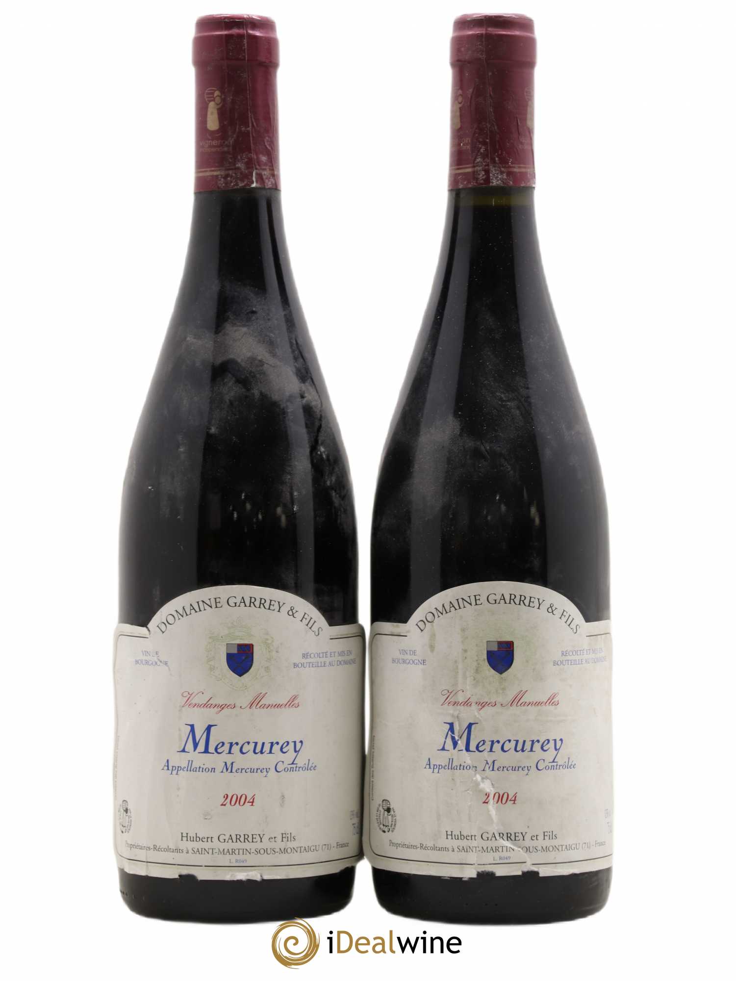 Mercurey Hubert Garrey 2004 - Lot de 2 bouteilles - 0