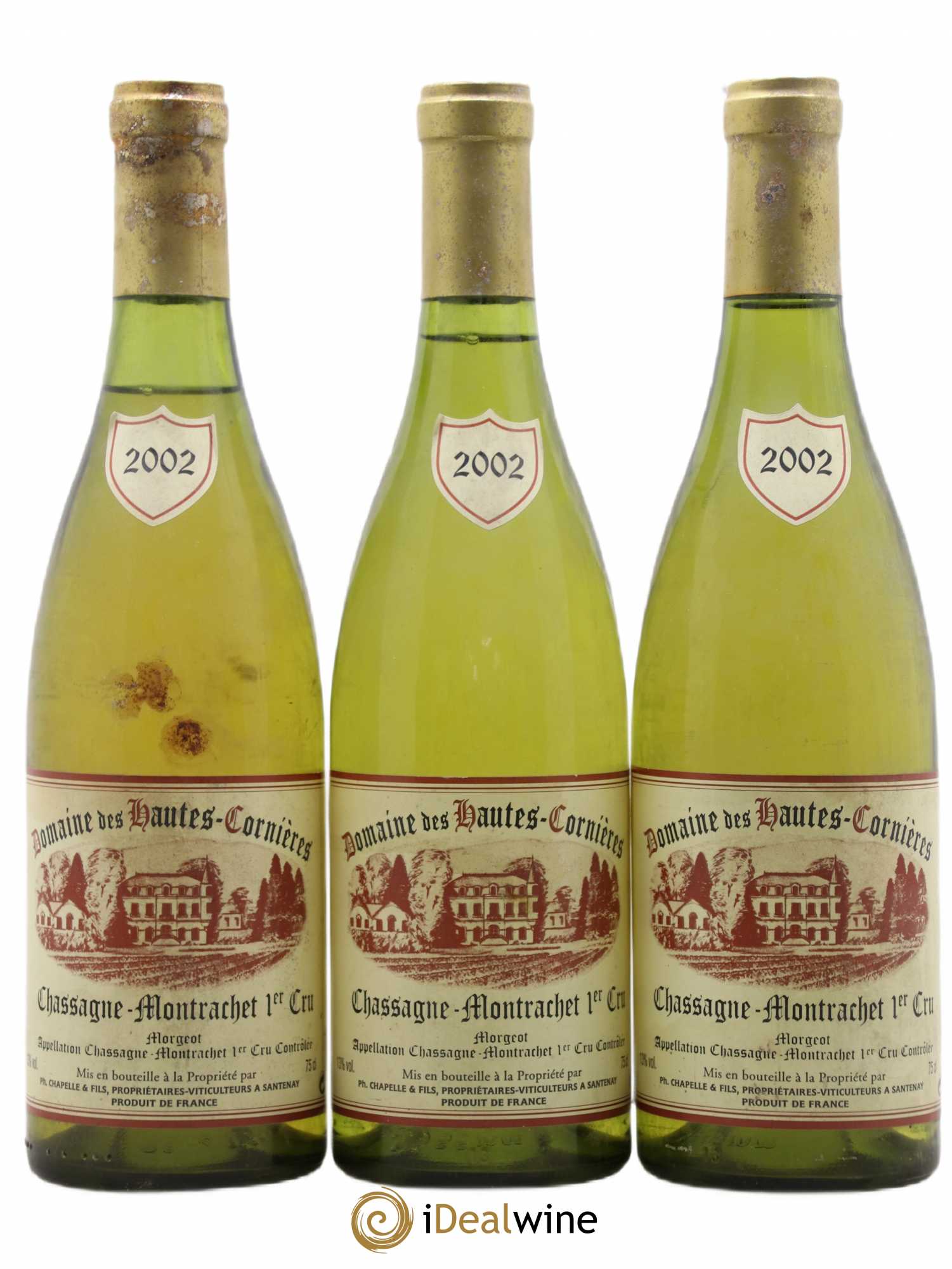 Chassagne-Montrachet 1er Cru Morgeot Philippe Chapelle 2002 - Posten von 3 Flaschen - 0