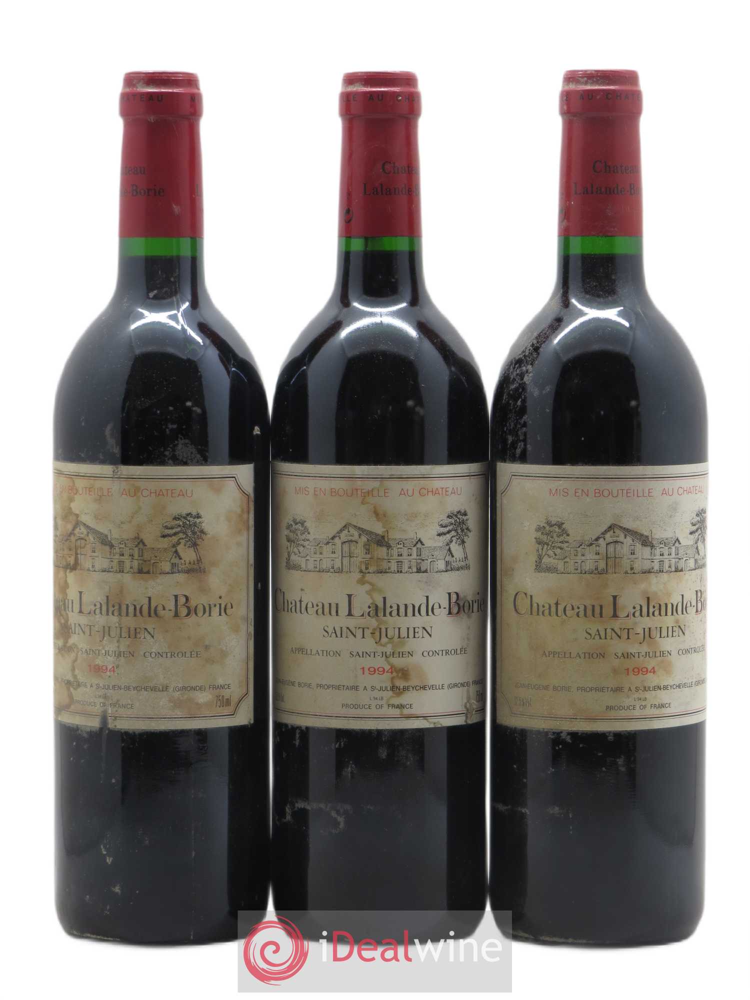 Château Lalande Borie 1994 - Lot de 3 bouteilles - 0