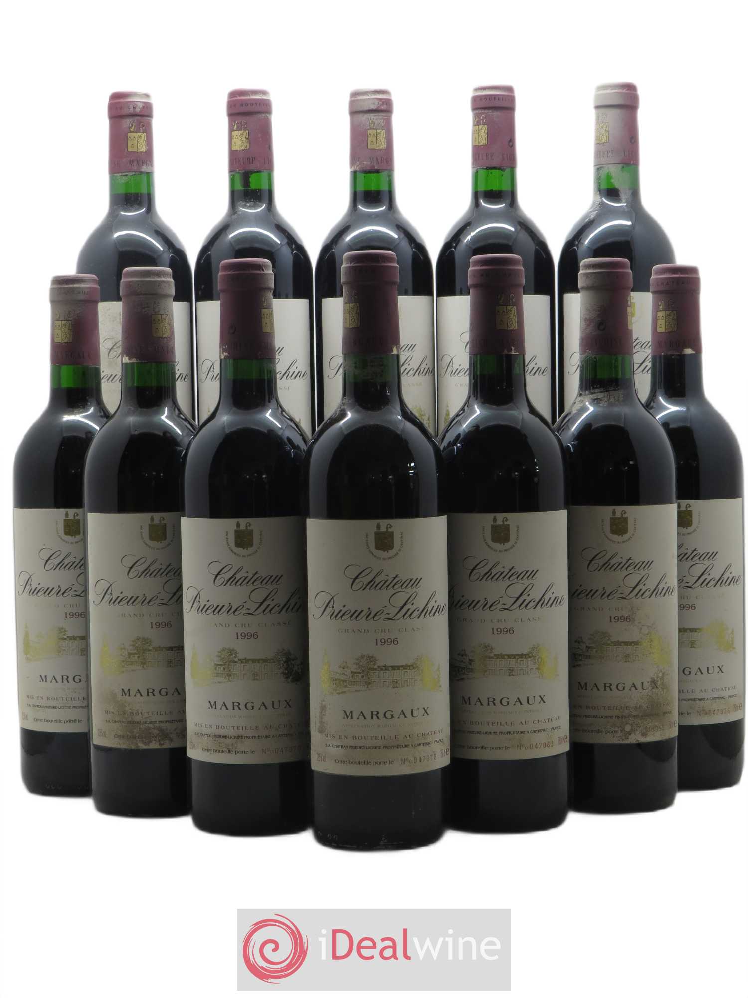 Château Prieuré Lichine 4ème Grand Cru Classé 1996 - Lot de 12 bouteilles - 0