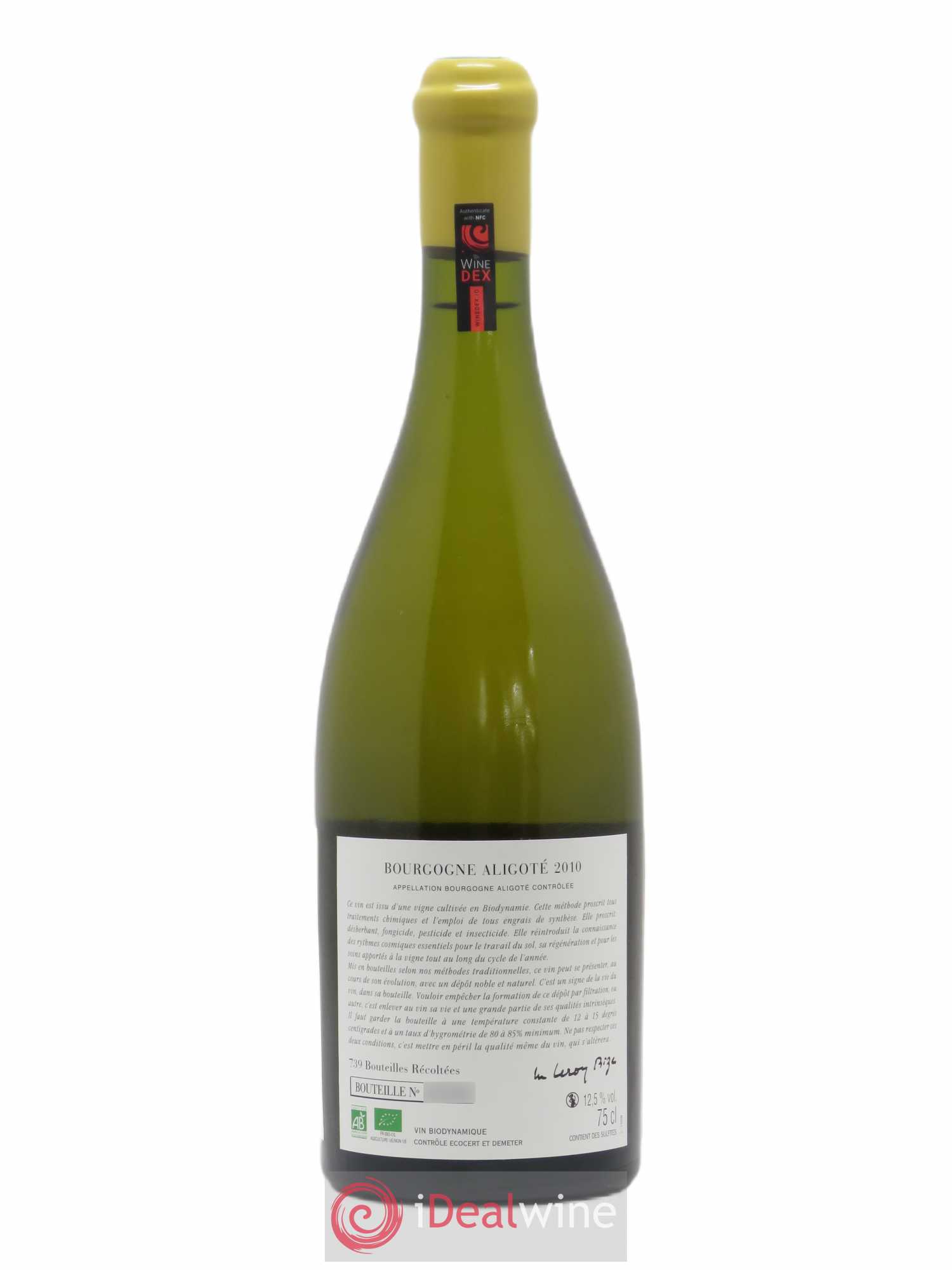 Bourgogne Aligoté Sous Chatelet d'Auvenay (Domaine) 2010 - Lot de 1 bouteille - 1